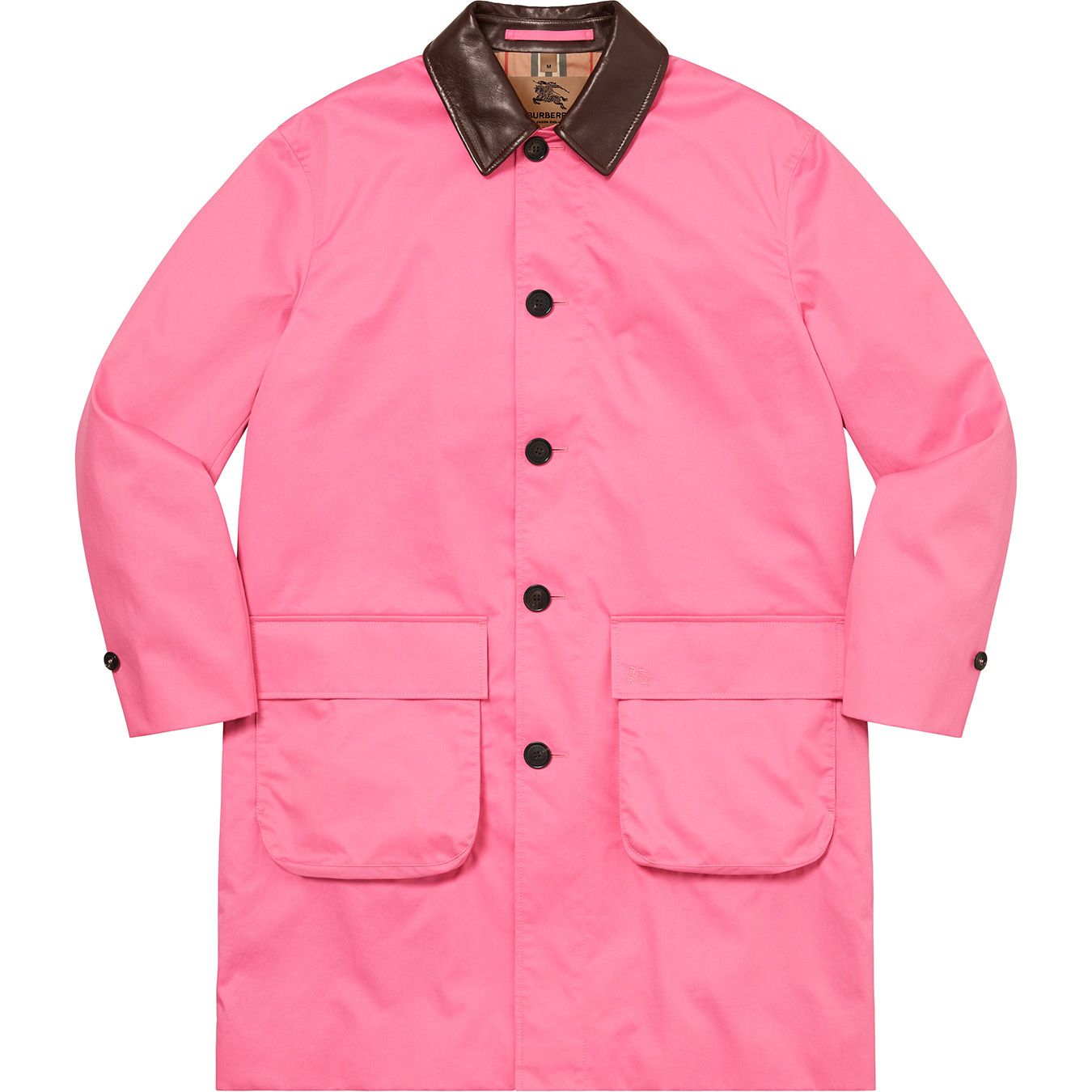 Supreme®/Burberry® Leather Collar Trench