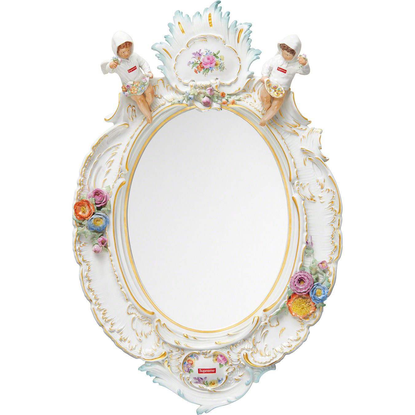 Supreme®/Meissen® Hand-Painted Porcelain Mirror