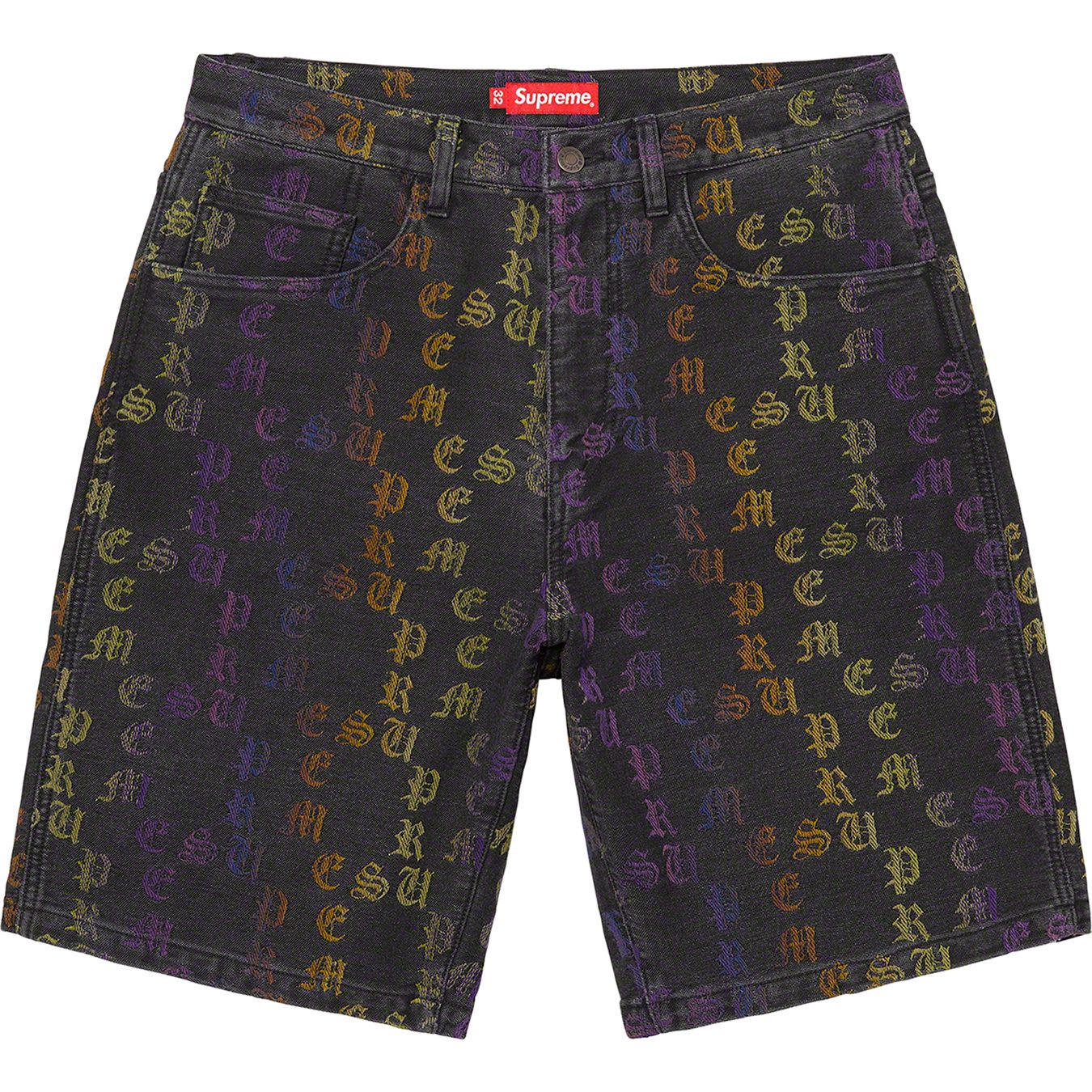Gradient Jacquard Denim Short