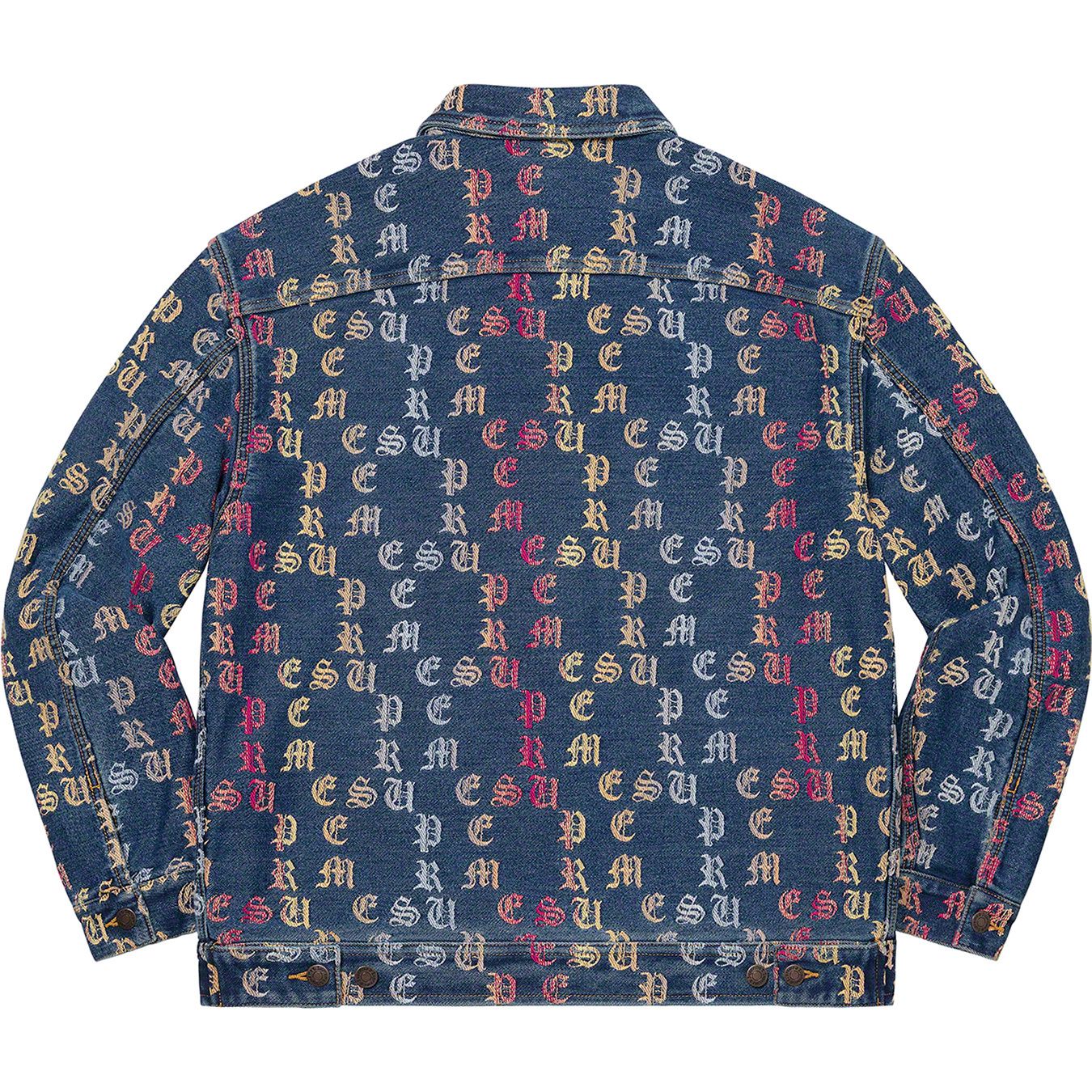 Gradient Jacquard Denim Work Jacket