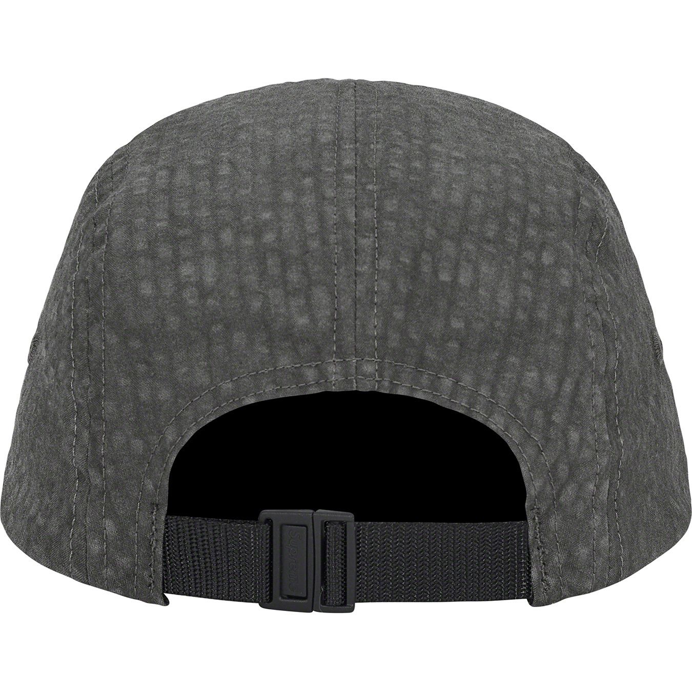 Washed Seersucker Camp Cap