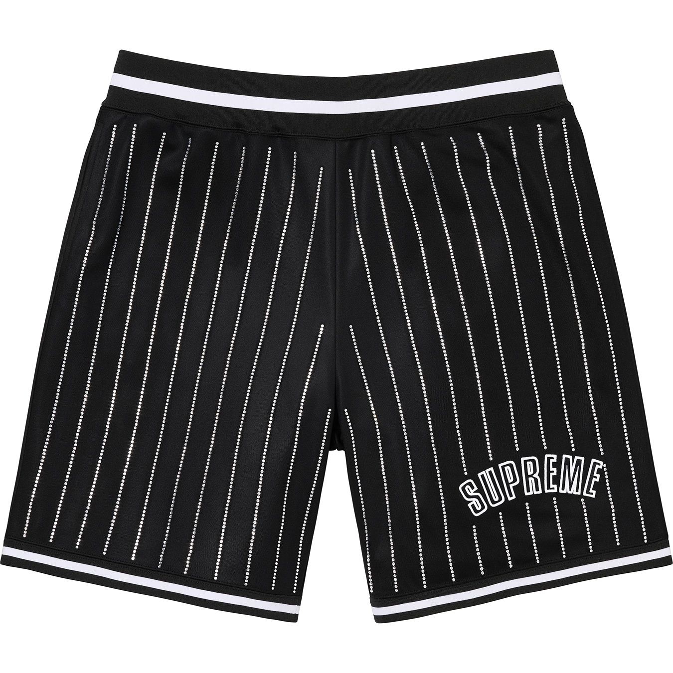 Rhinestone Stripe Basketball Short