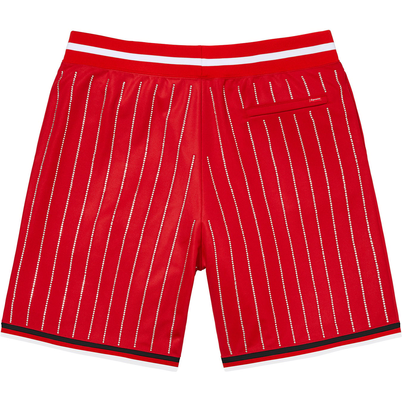Rhinestone Stripe Basketball Short