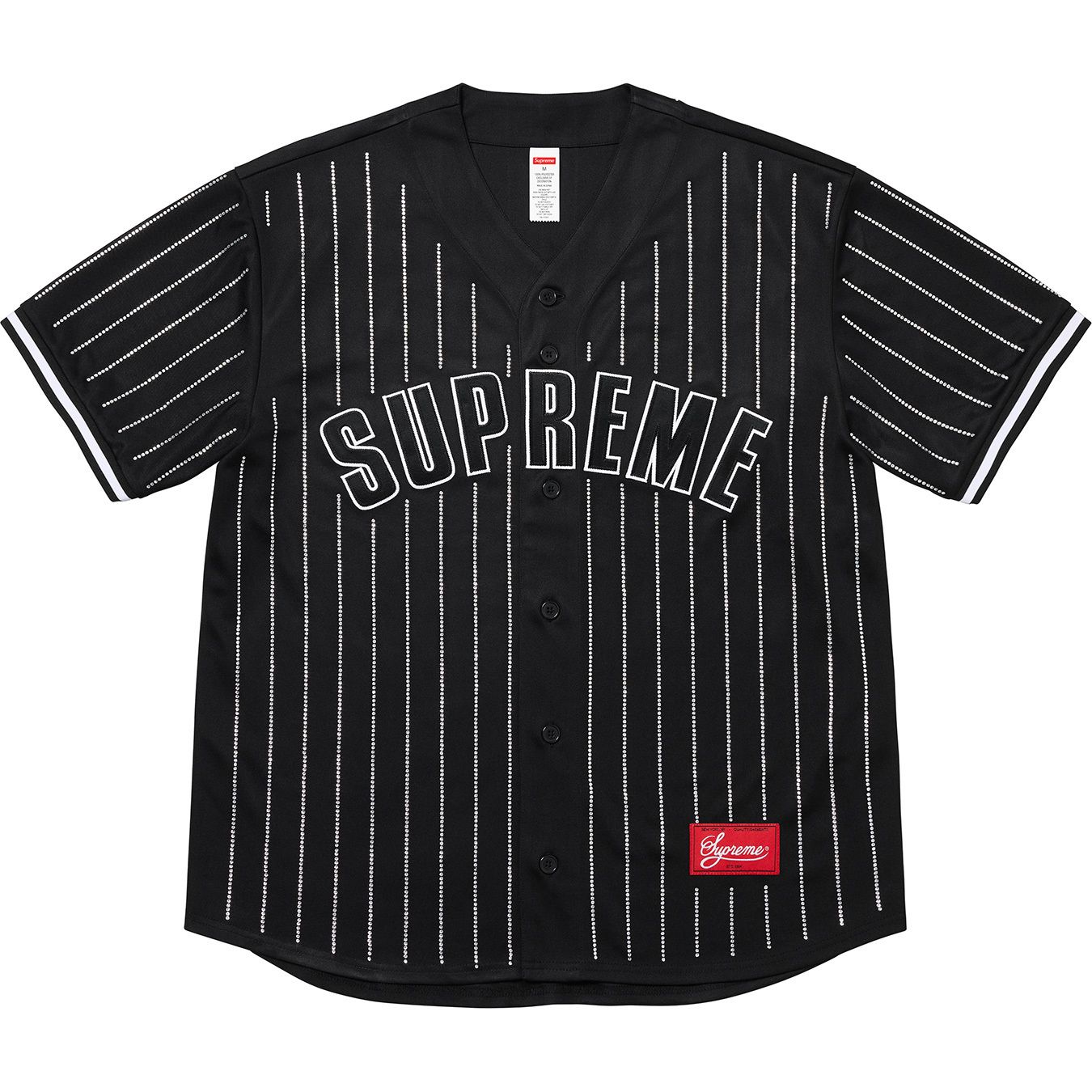 Rhinestone Stripe Baseball Jersey