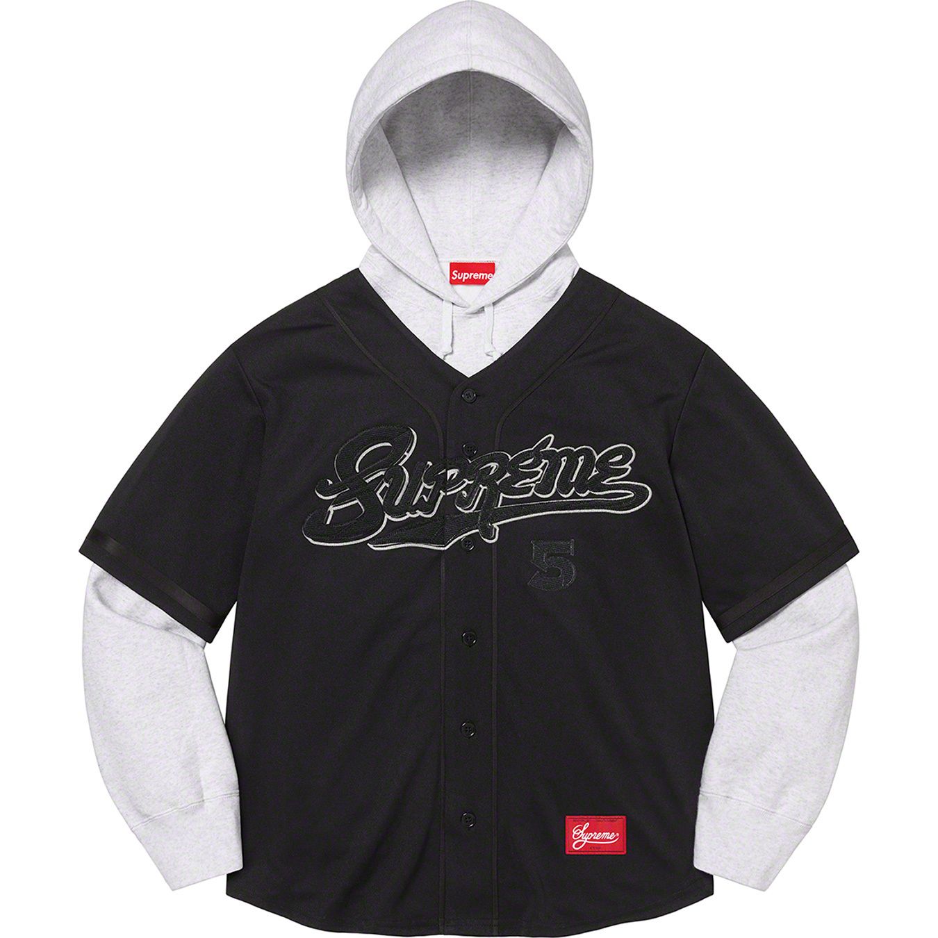 Baseball Jersey Hooded Sweatshirt