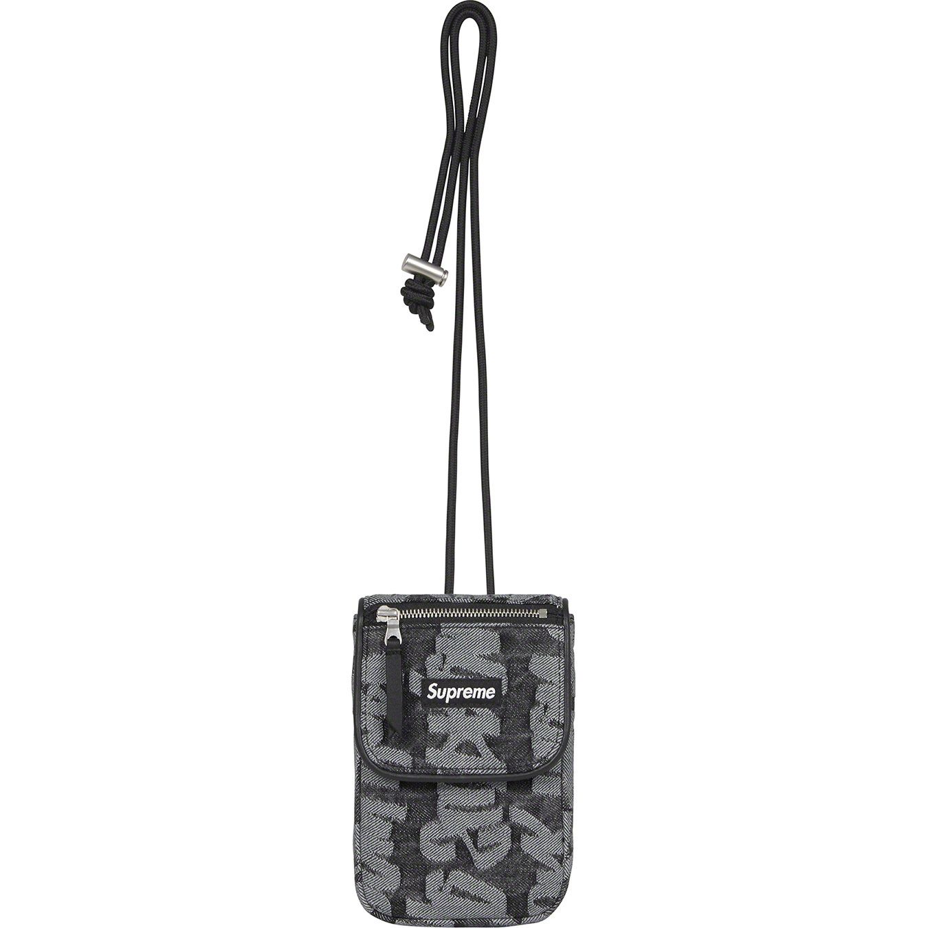 Fat Tip Jacquard Denim Neck Pouch
