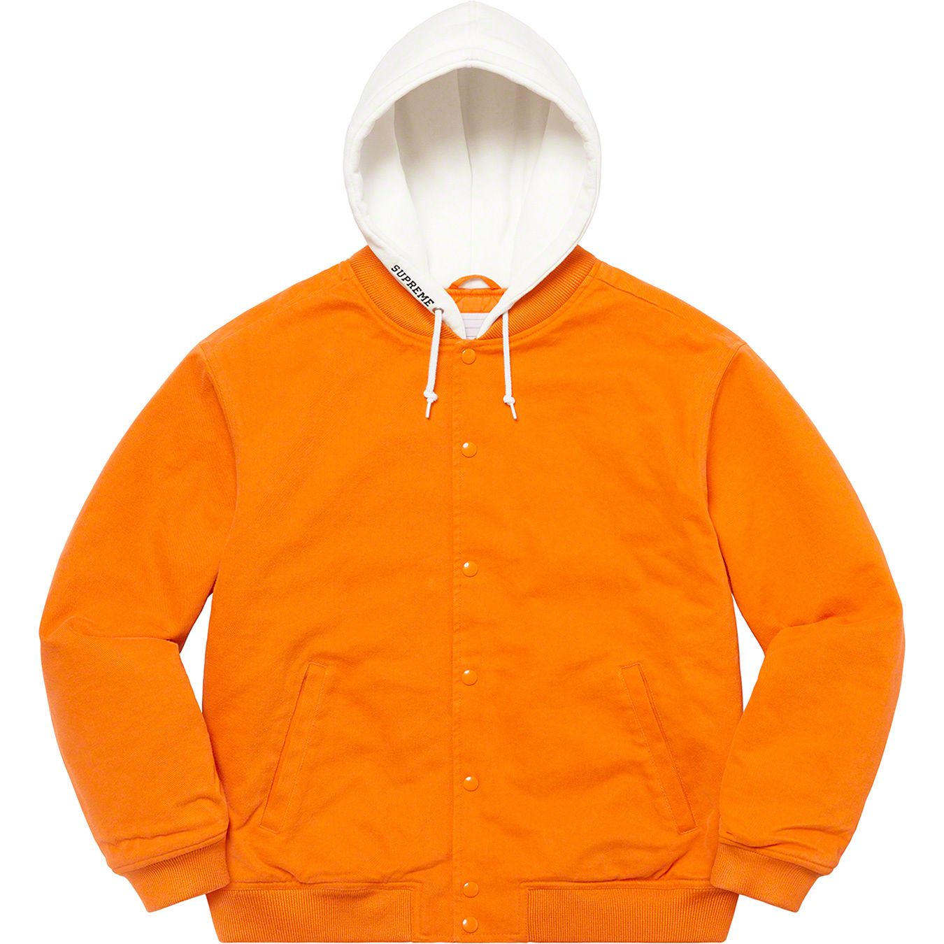 Hooded Twill Varsity Jacket