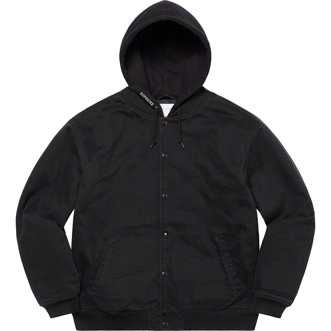 Hooded Twill Varsity Jacket