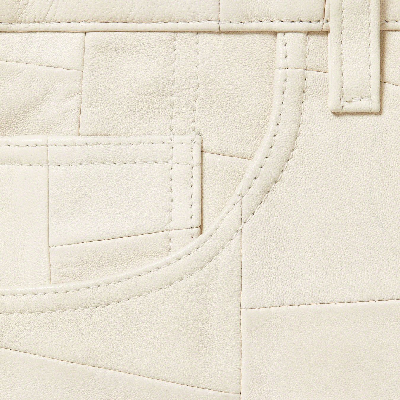 Patchwork Leather 5-Pocket Jean