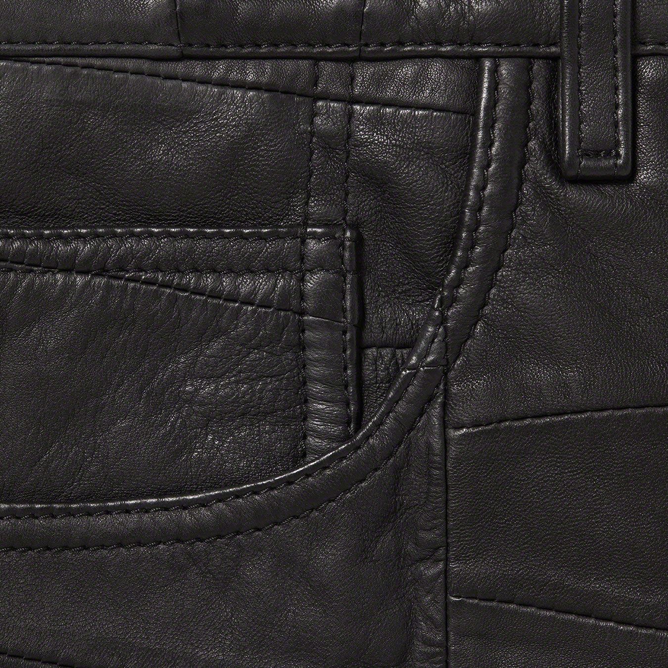Patchwork Leather 5-Pocket Jean