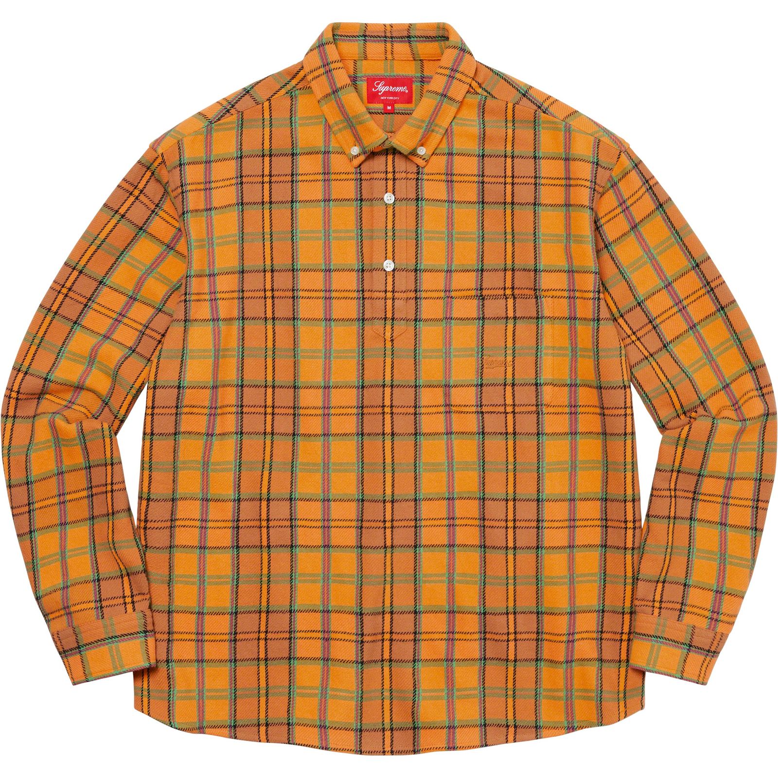 Pullover Plaid Flannel Shirt