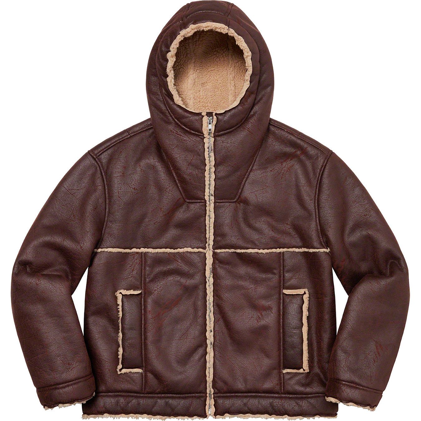 Faux Shearling Hooded Jacket