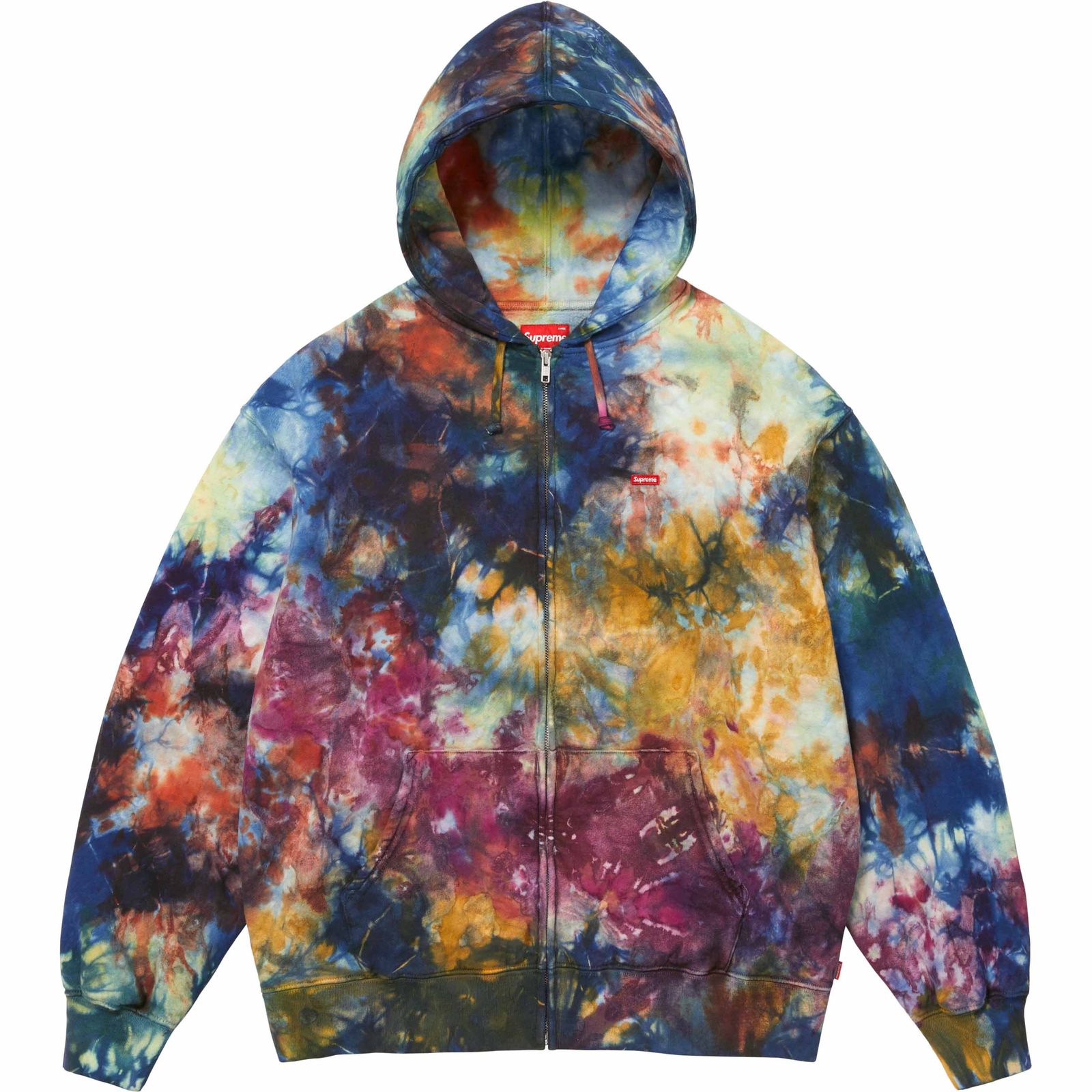 Overdyed Small Box Zip Up Hooded Sweatshirt