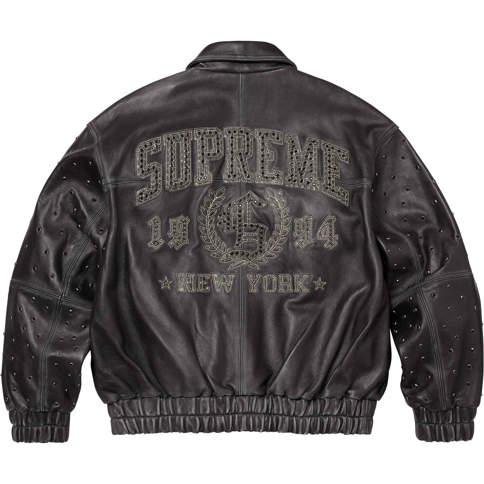 Gem Studded Leather Jacket