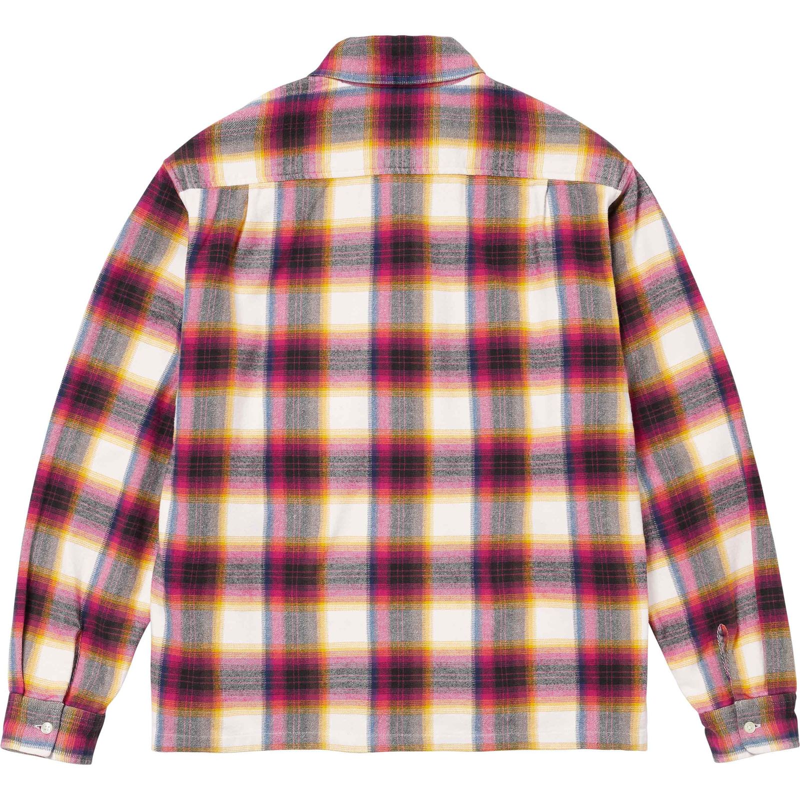 Shadow Plaid Flannel Zip Up Shirt