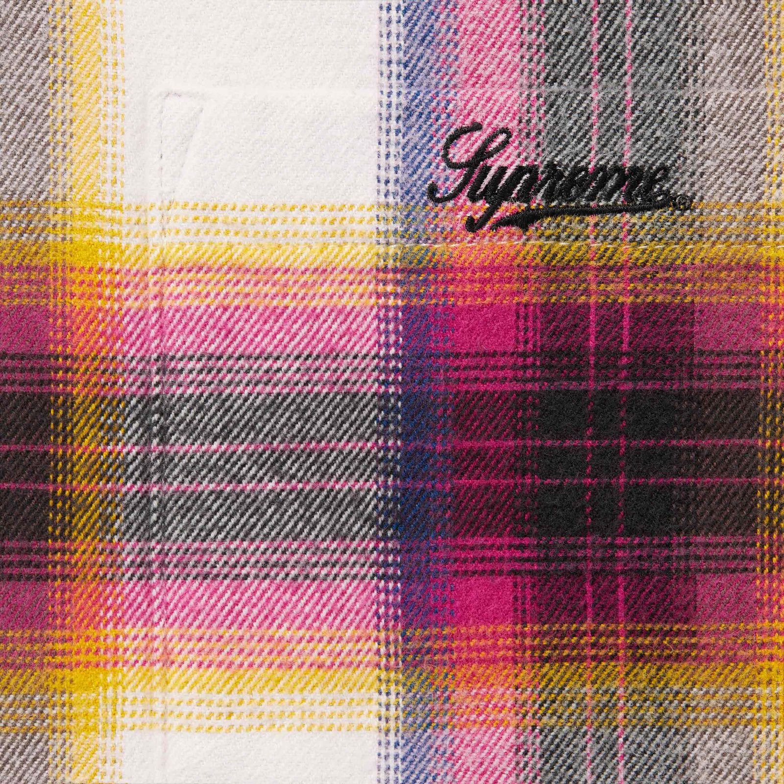 Shadow Plaid Flannel Zip Up Shirt