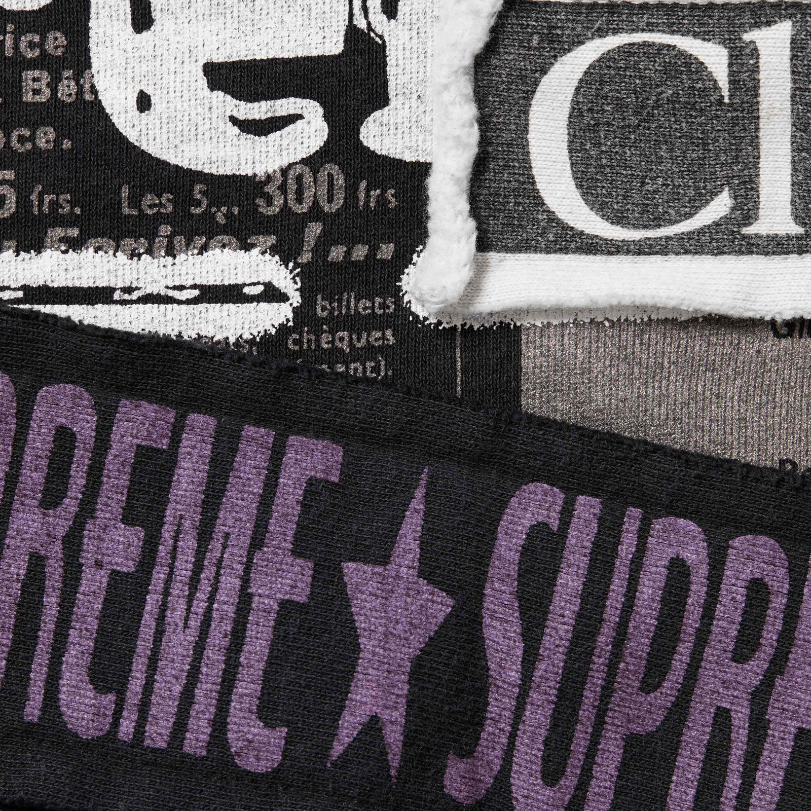 Collage Zip Up Hooded Sweatshirt