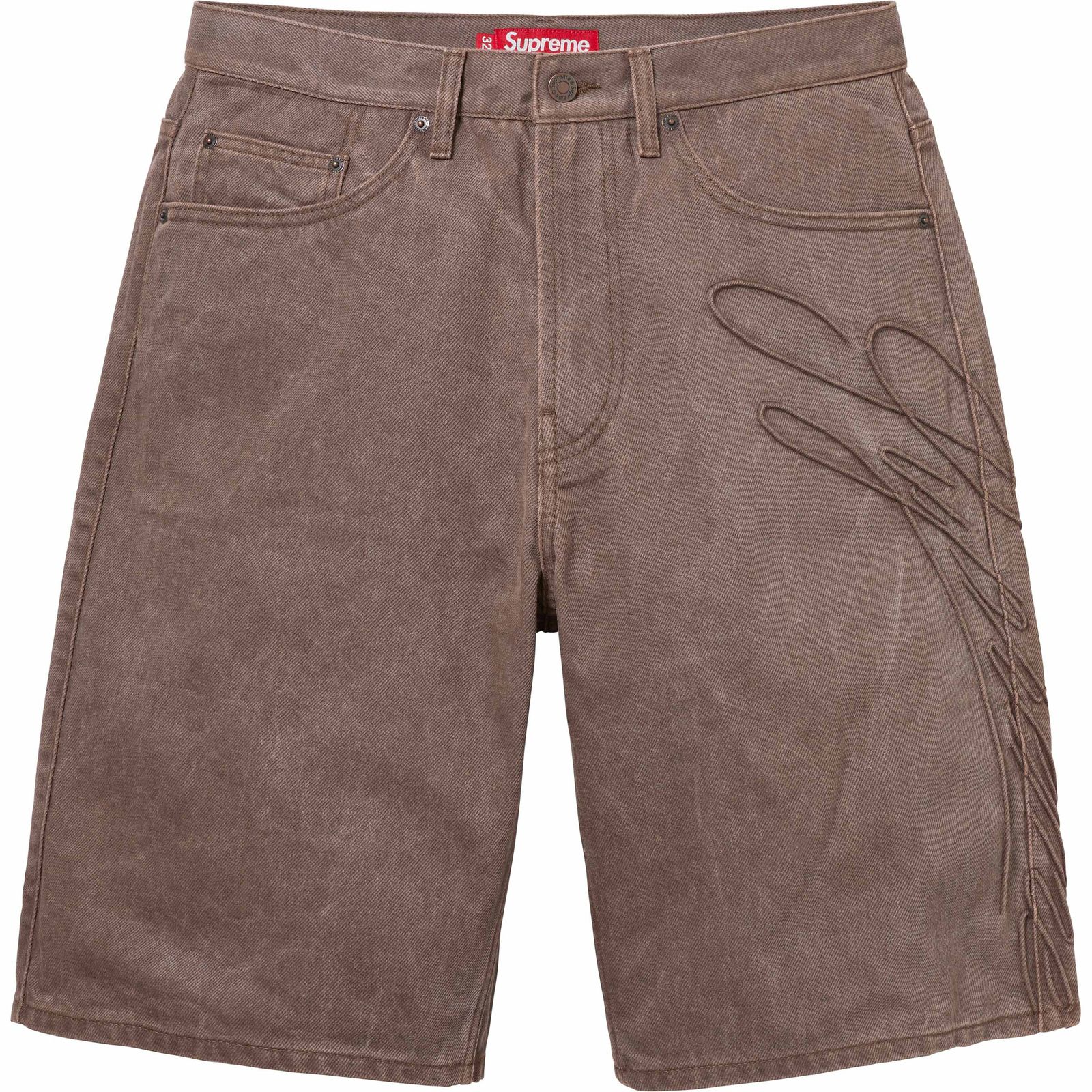 Script Baggy Denim Short