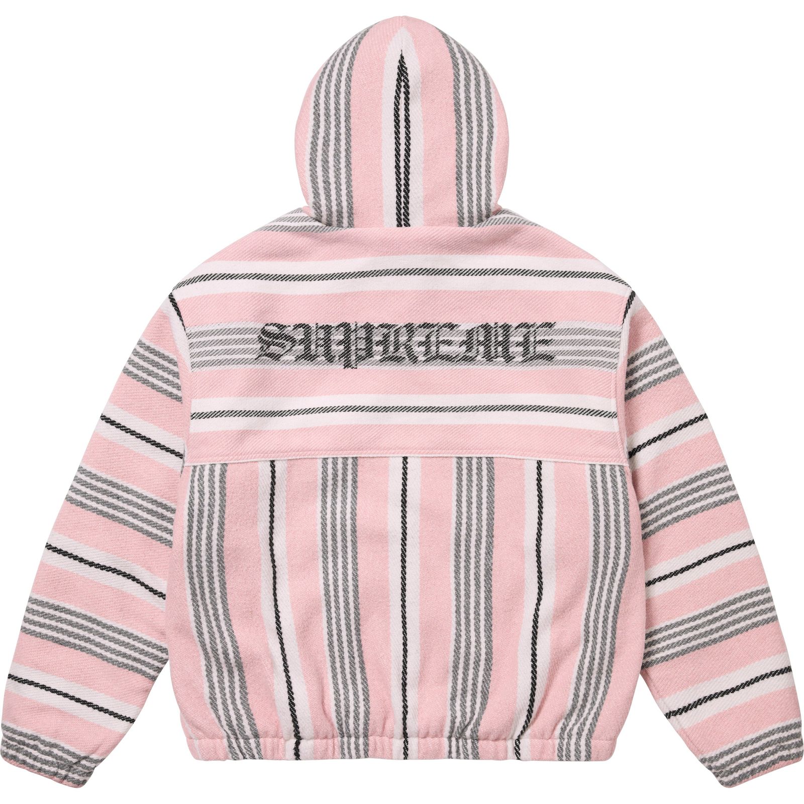 Woven Stripe Hooded Jacket