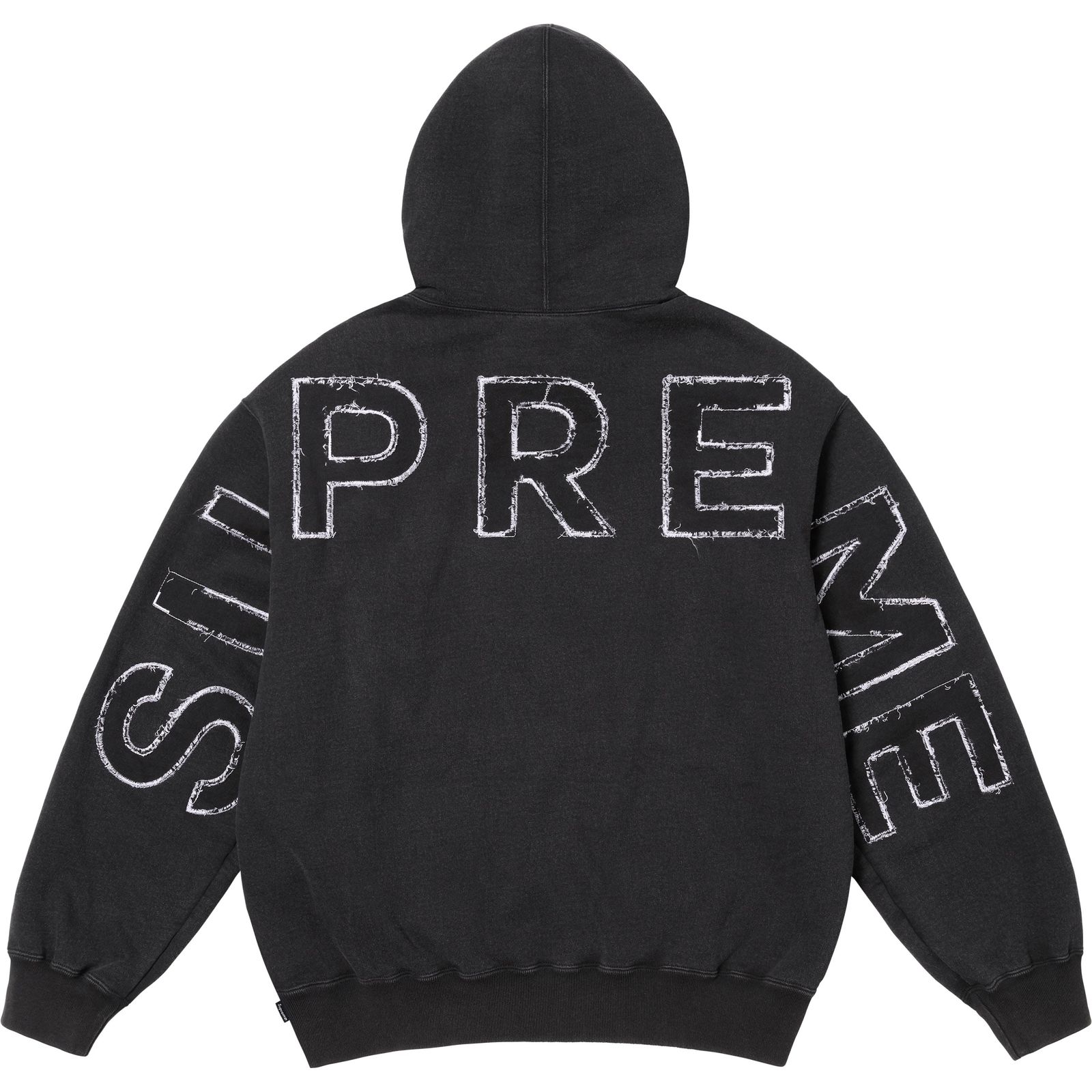 Frayed Hooded Sweatshirt