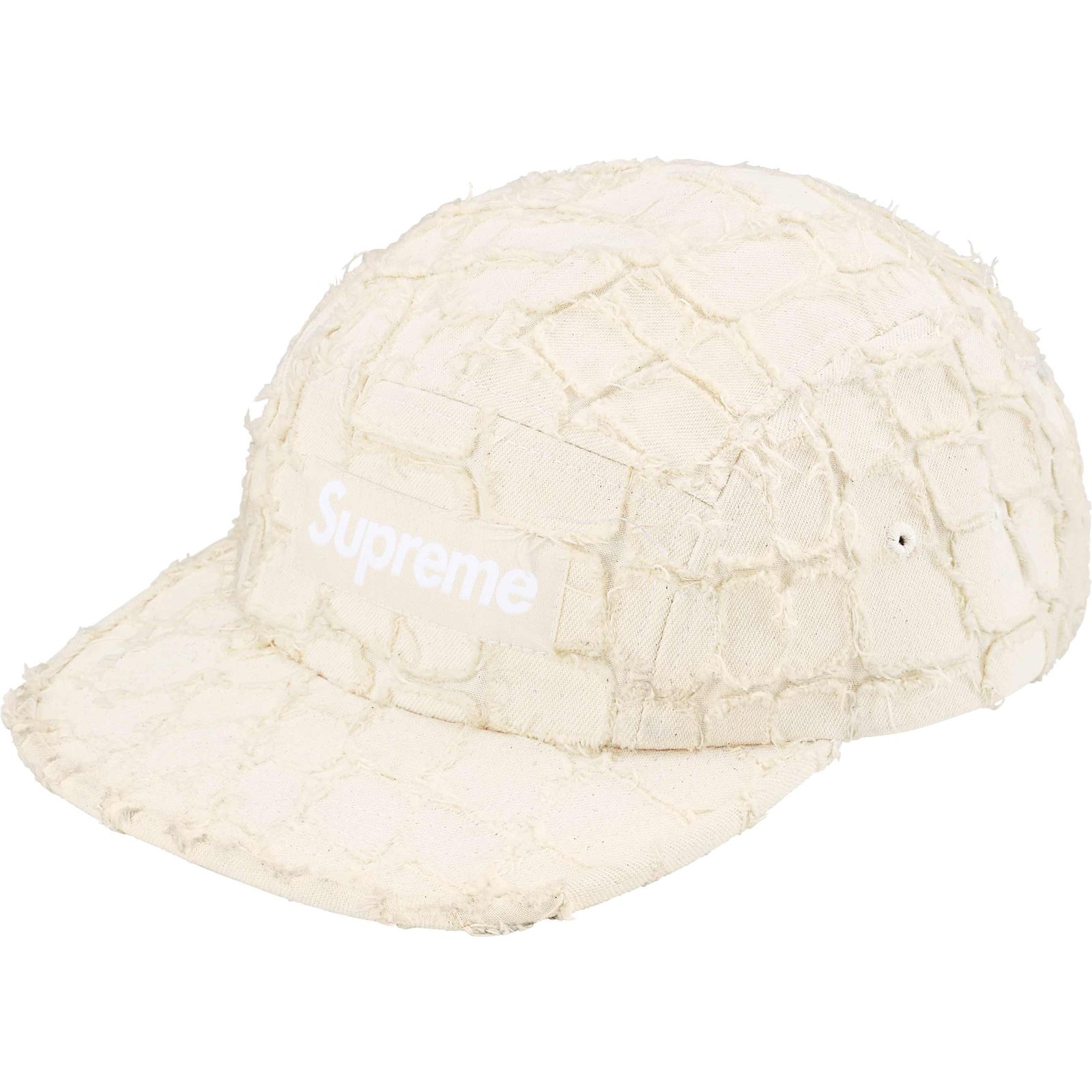 Frayed Croc Denim Camp Cap