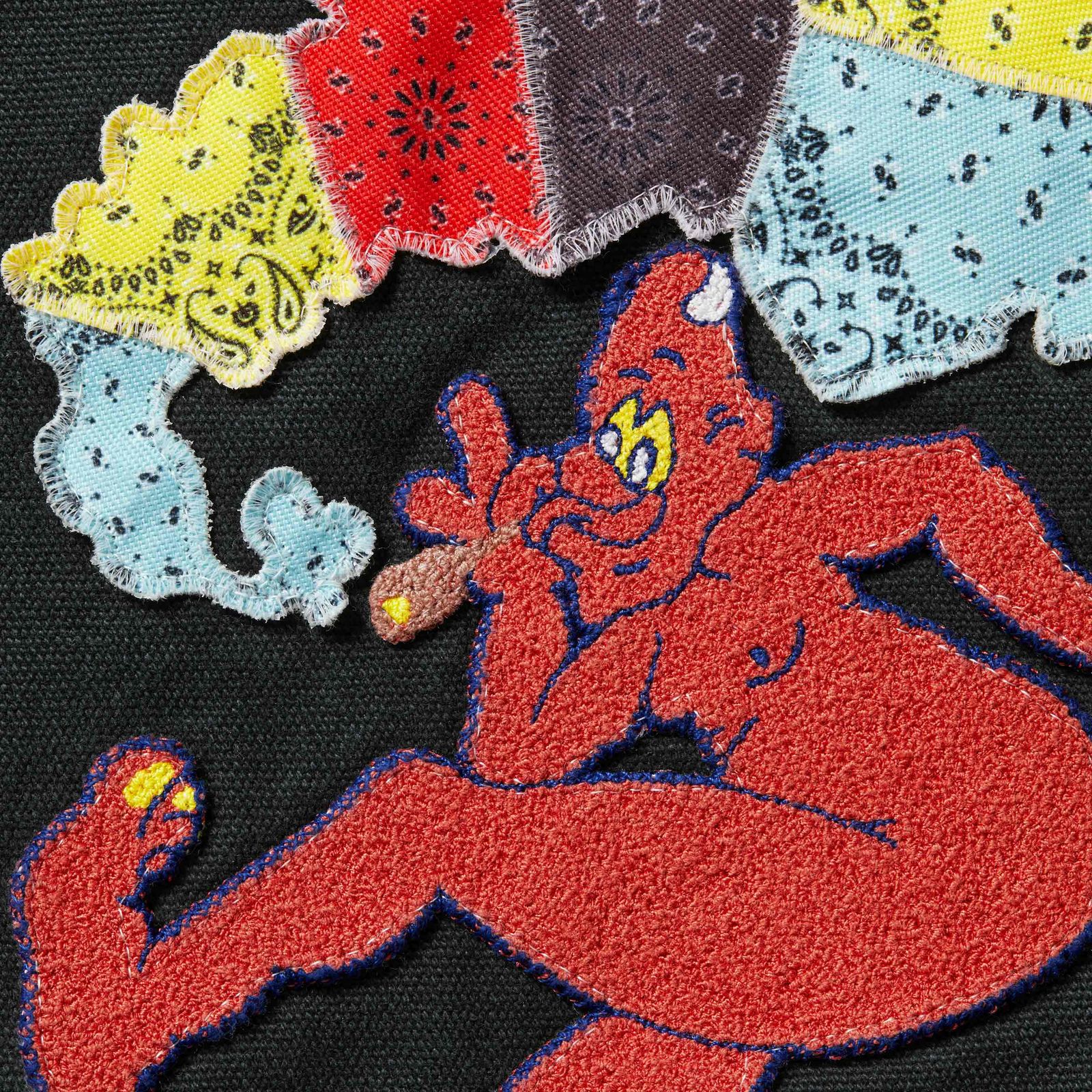 Patches Hooded Zip Up Shirt