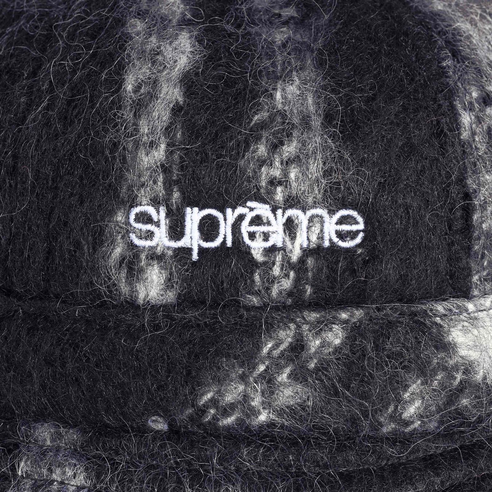 Mohair Plaid Bell Hat
