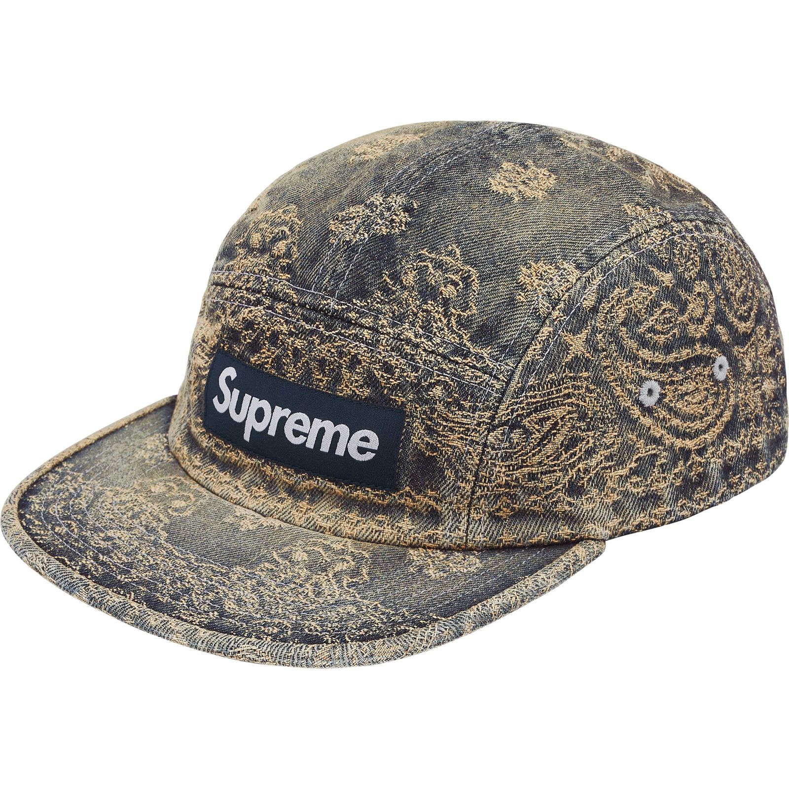 Bandana Jacquard Denim Camp Cap