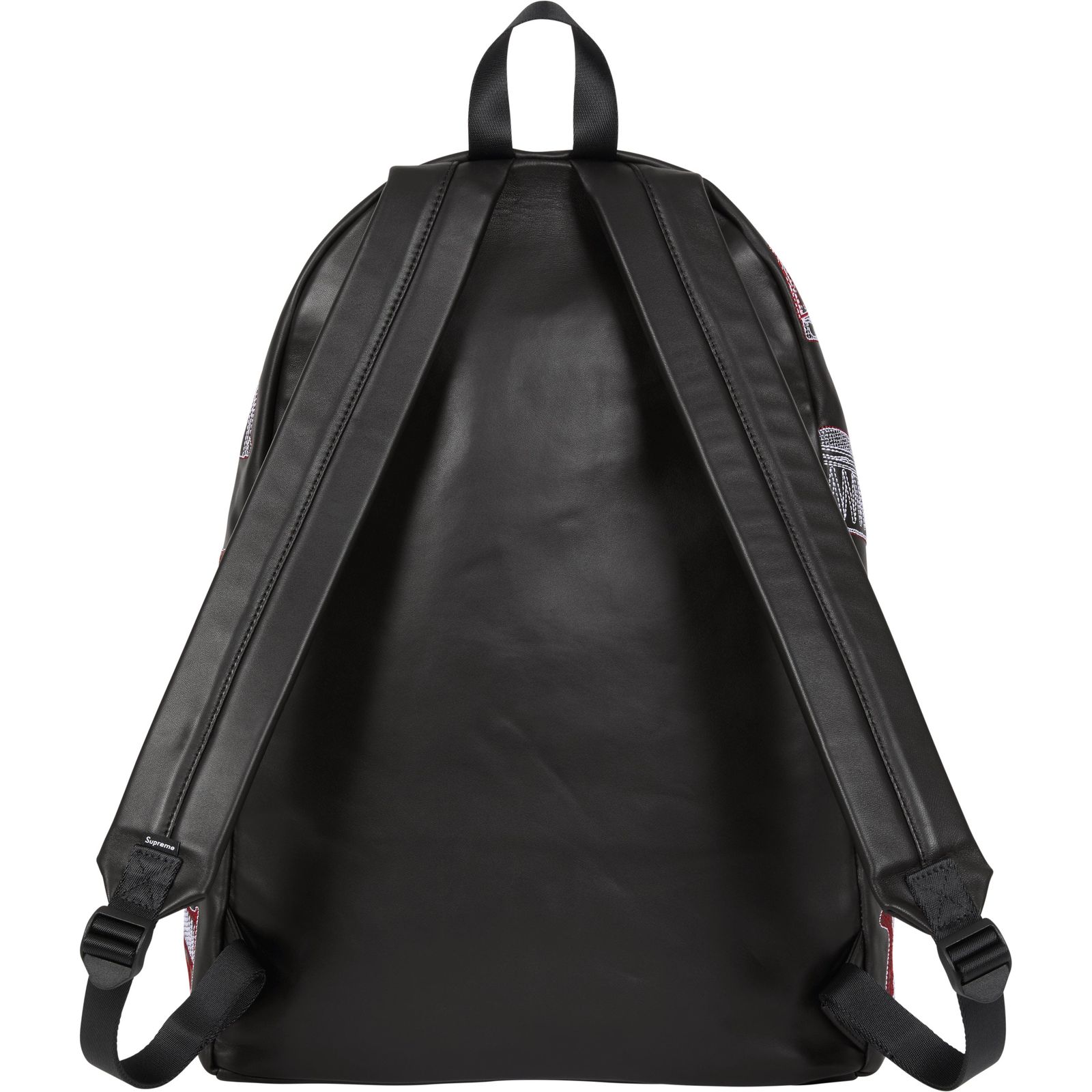 Guns Embroidered Leather Backpack