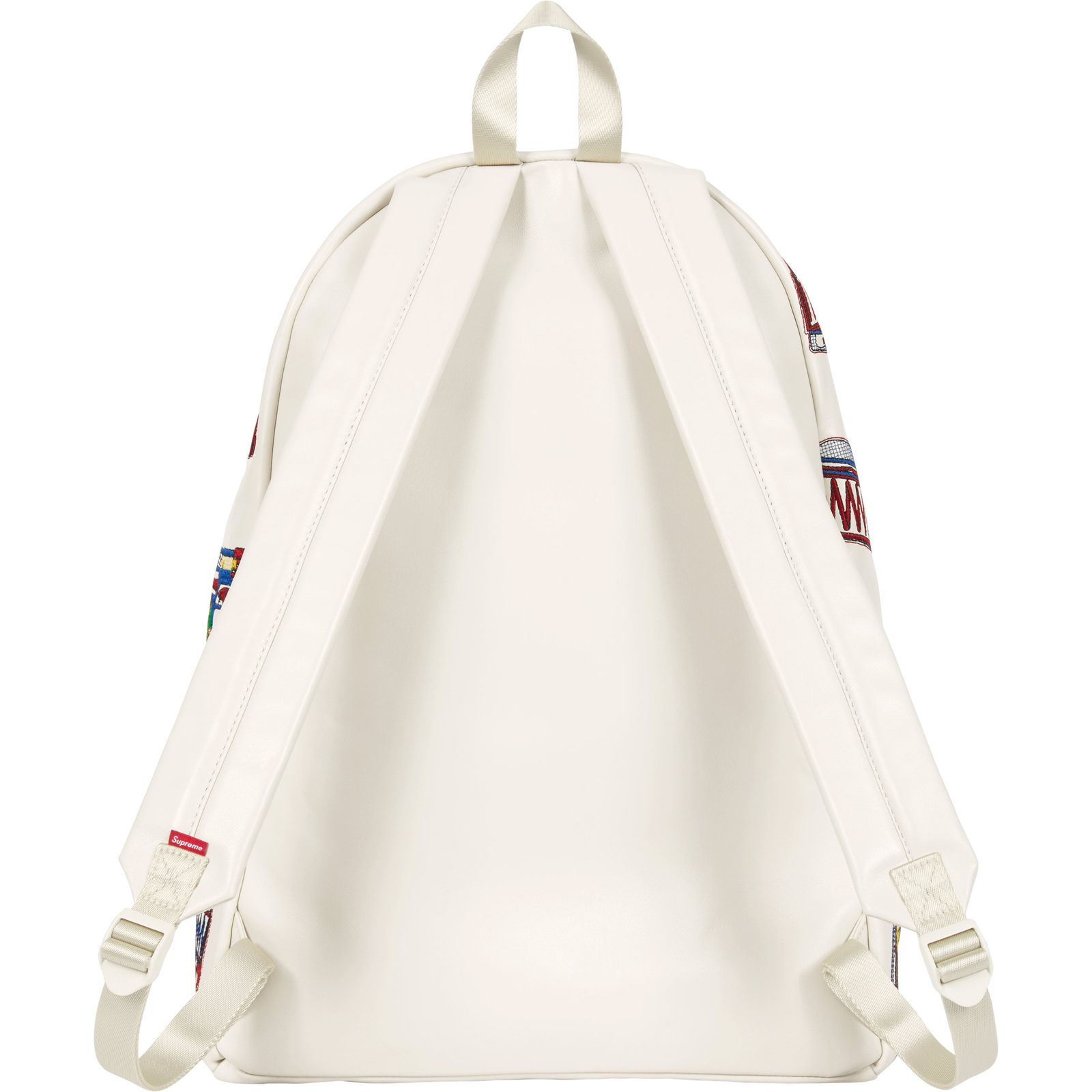 Guns Embroidered Leather Backpack