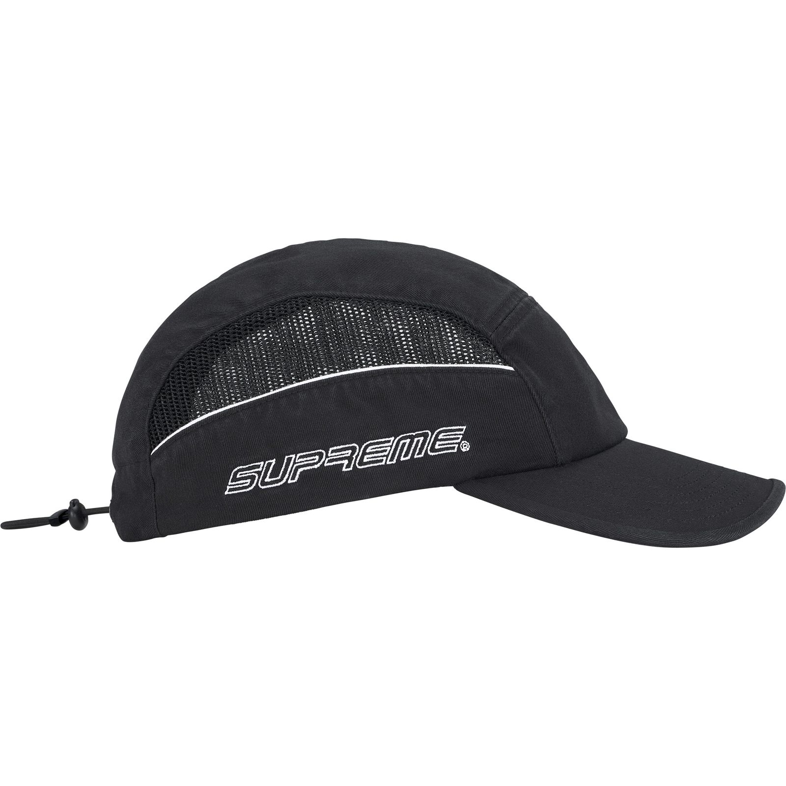 Side Mesh Piping Camp Cap