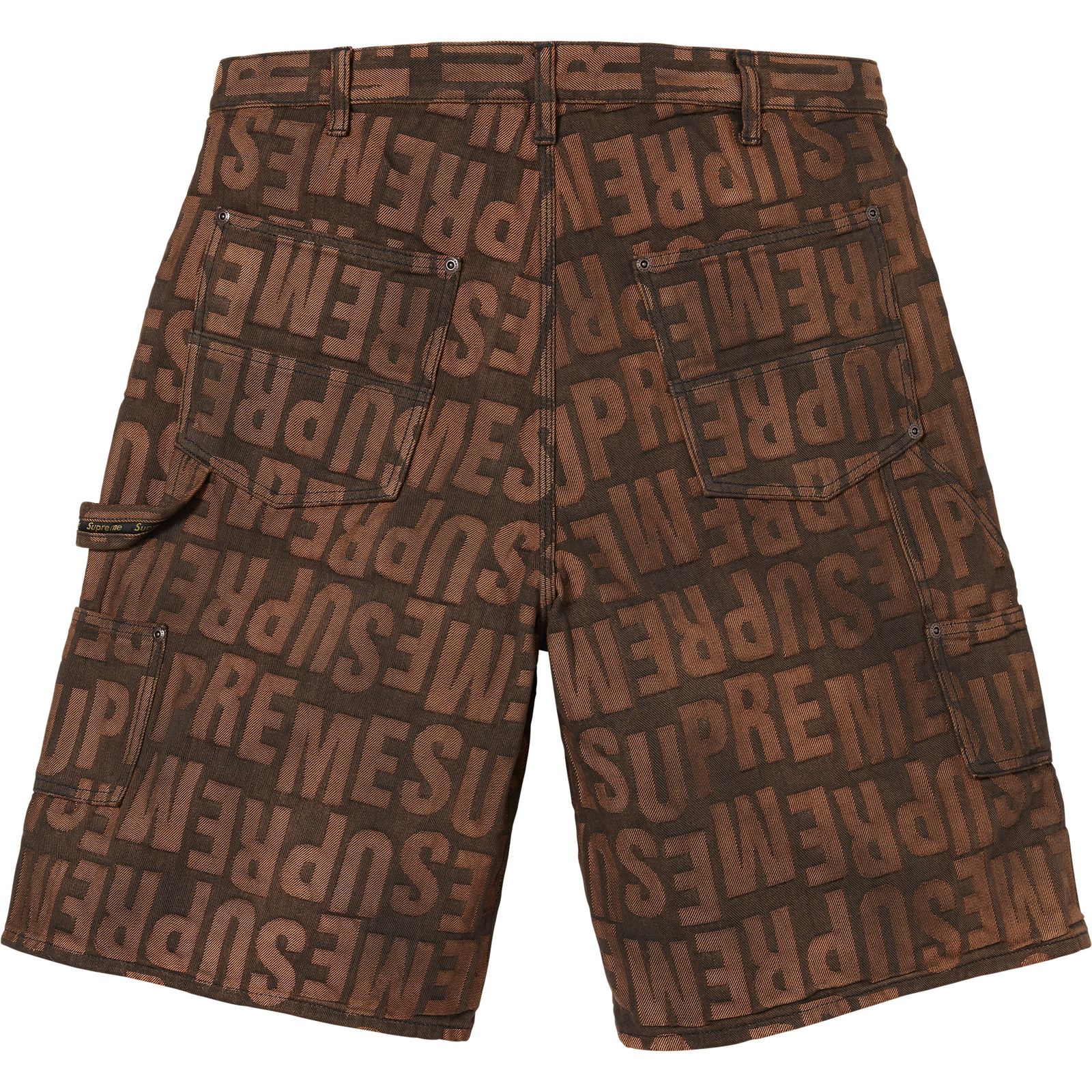 Repeat Jacquard Double Knee Denim Short