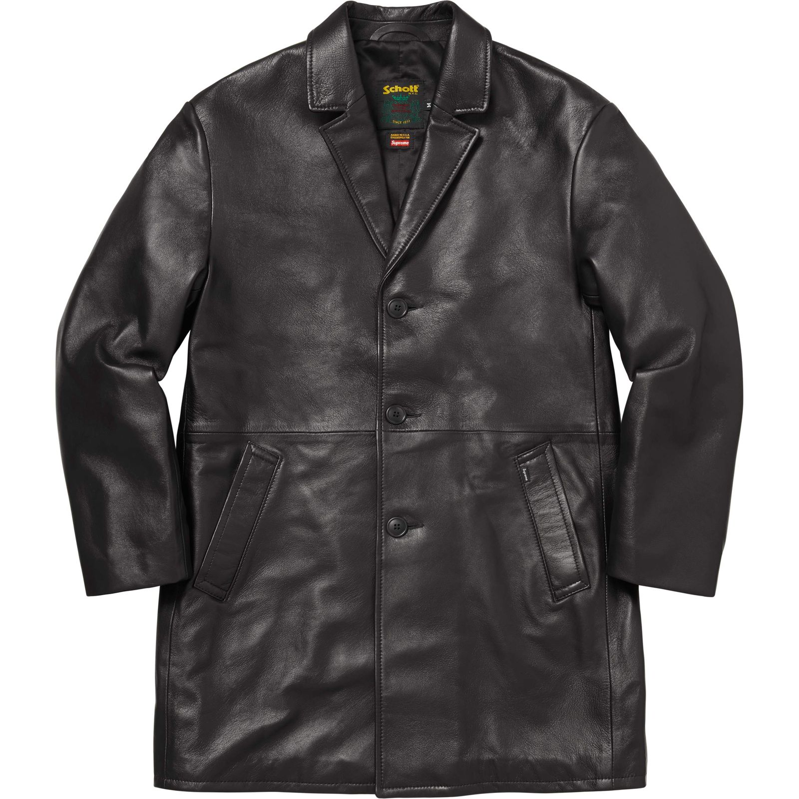 Supreme®/Schott® Leather Overcoat