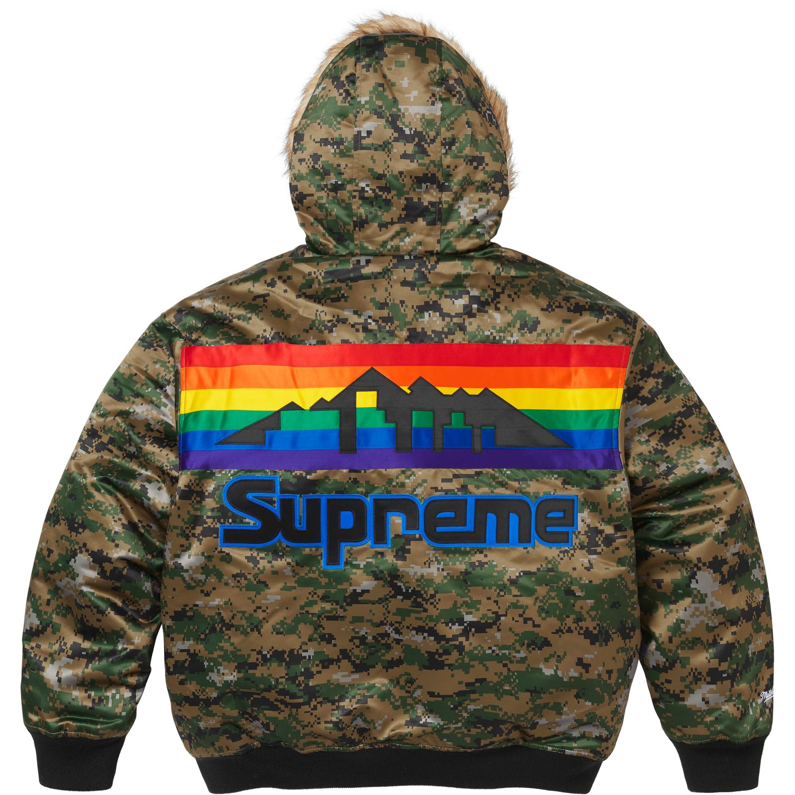 Supreme®/Mitchell & Ness® Teams Hooded Satin Varsity Jacket