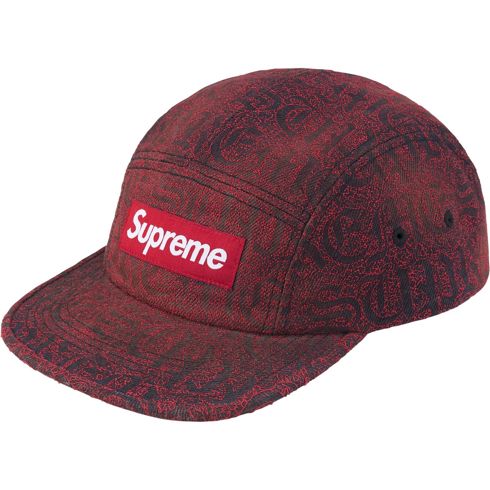 Stitched Old English Denim Camp Cap