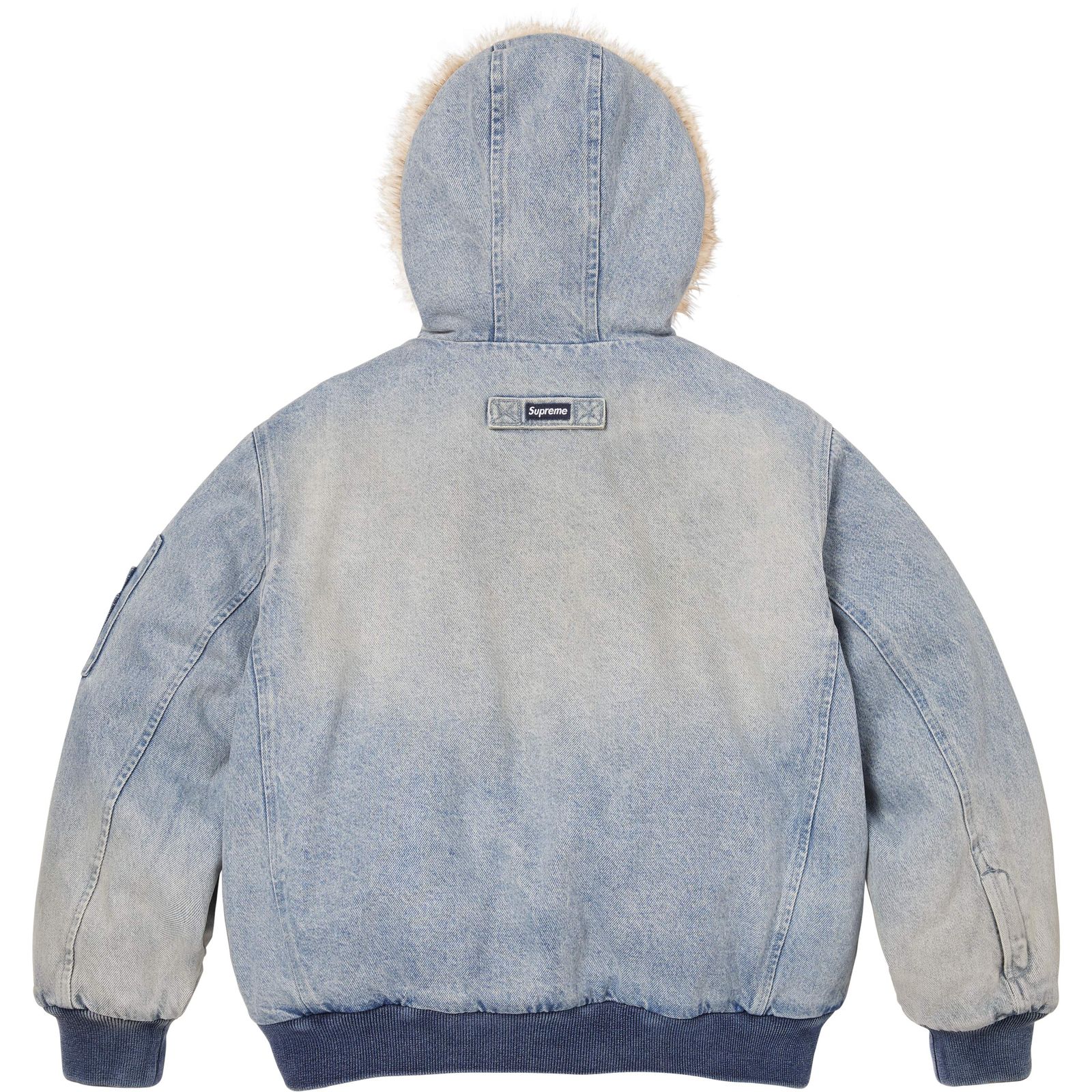 Reversible Faux Fur Hooded Work Jacket