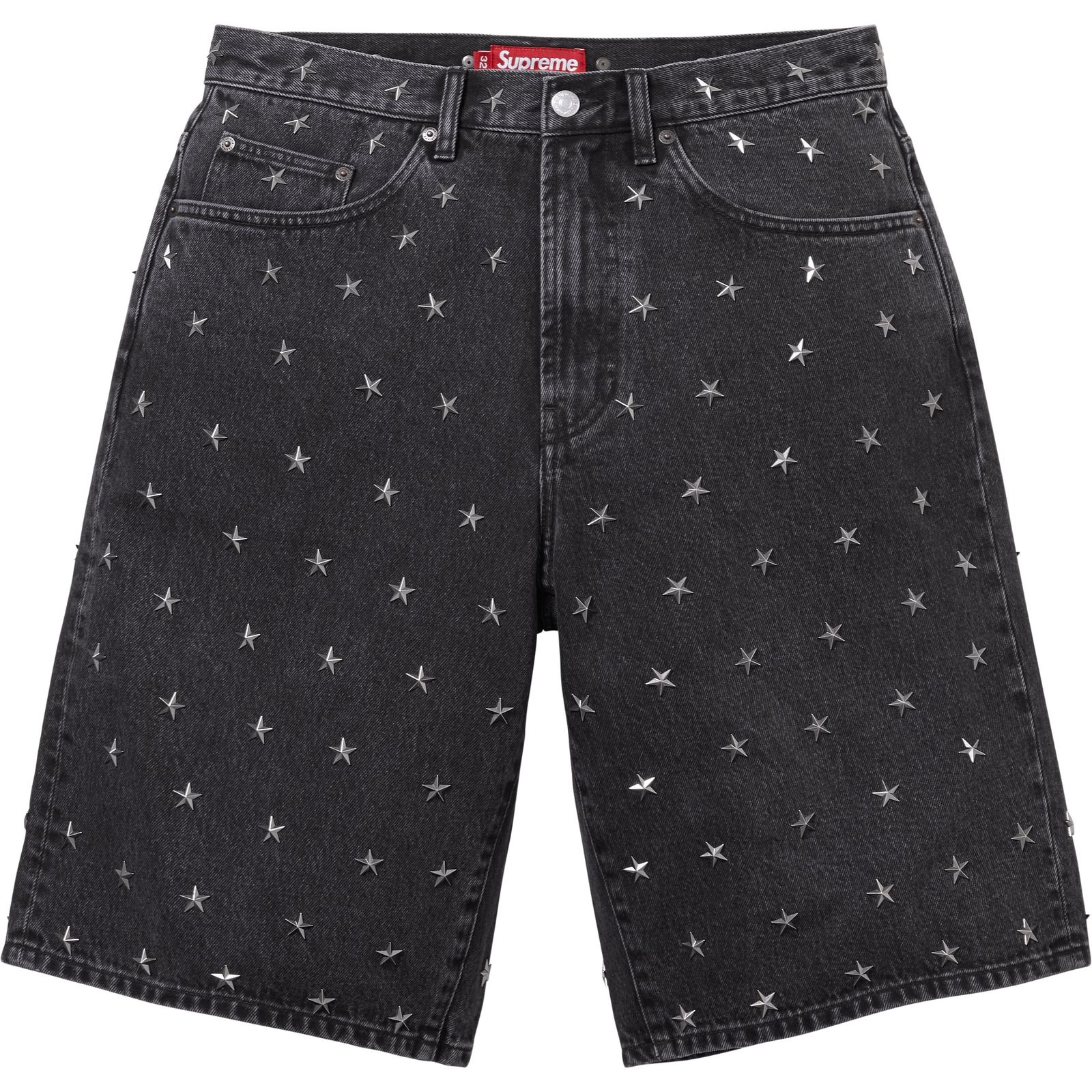 Stars Studded Baggy Denim Short