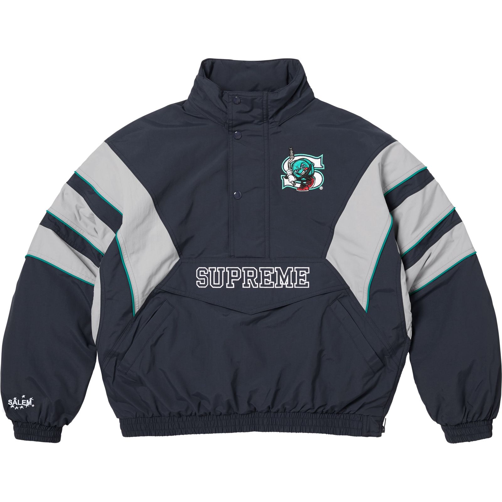Supreme/SALEM Half Zip Stadium Jacket