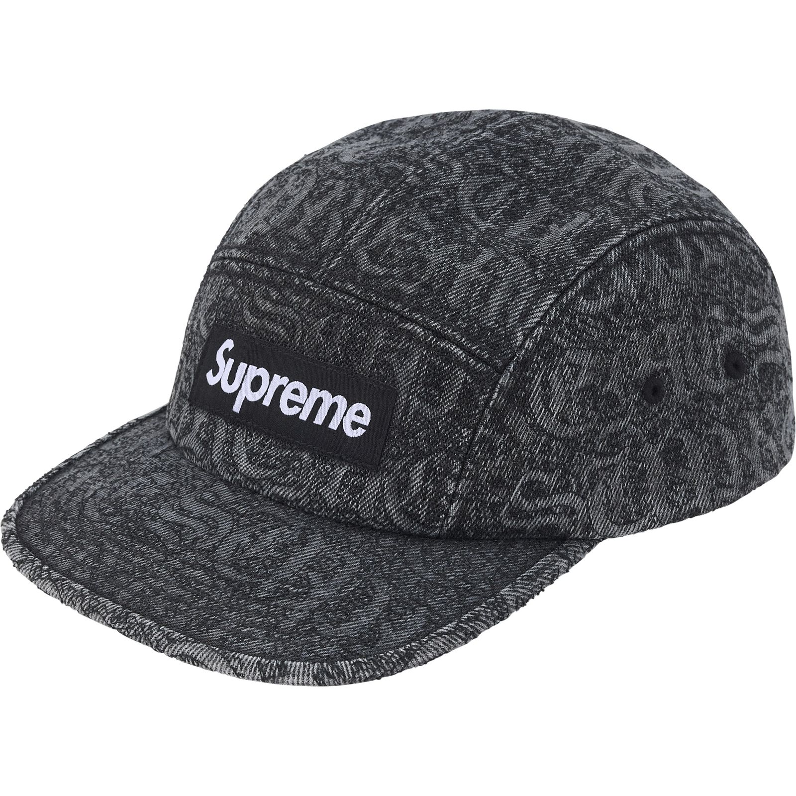 Stitched Old English Denim Camp Cap