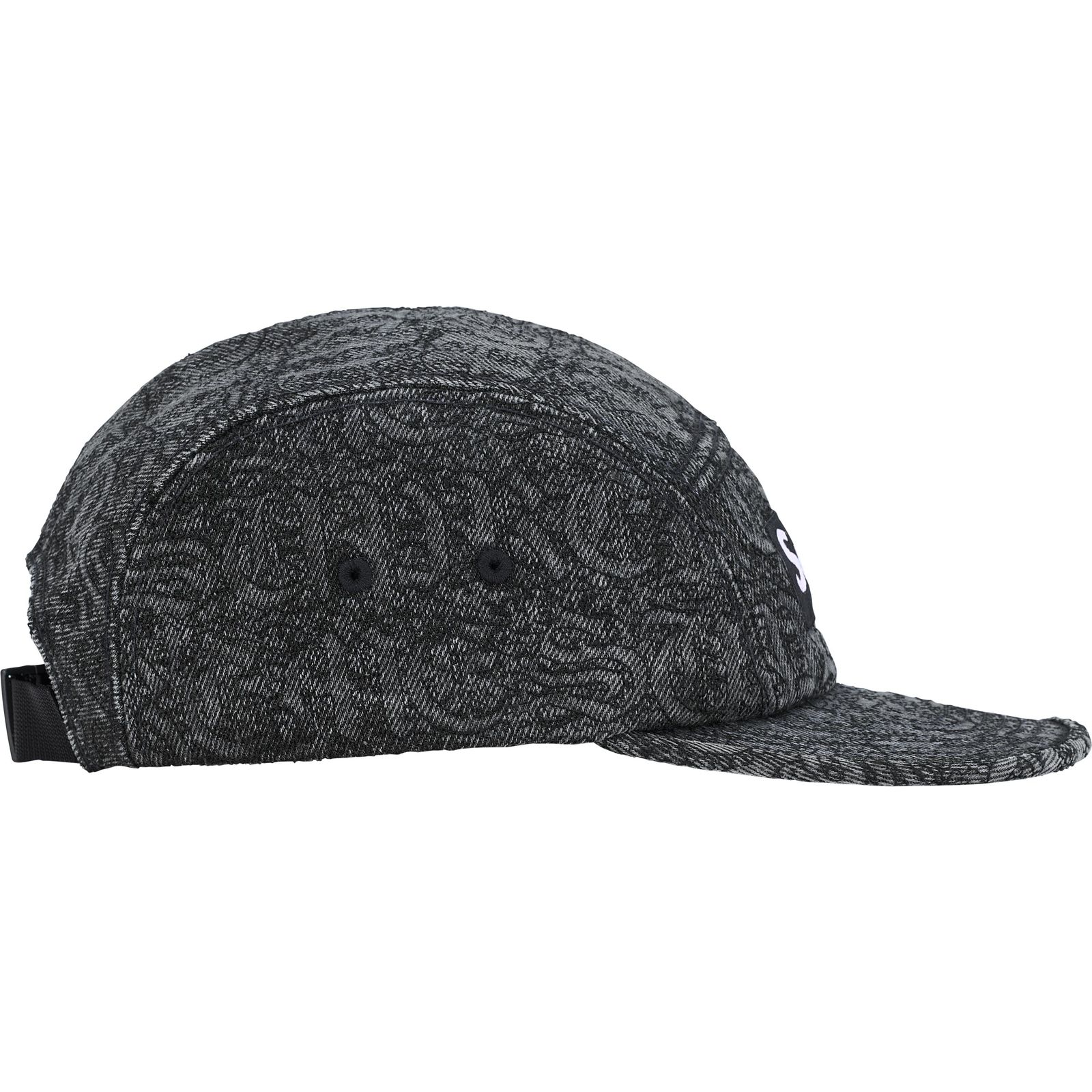 Stitched Old English Denim Camp Cap
