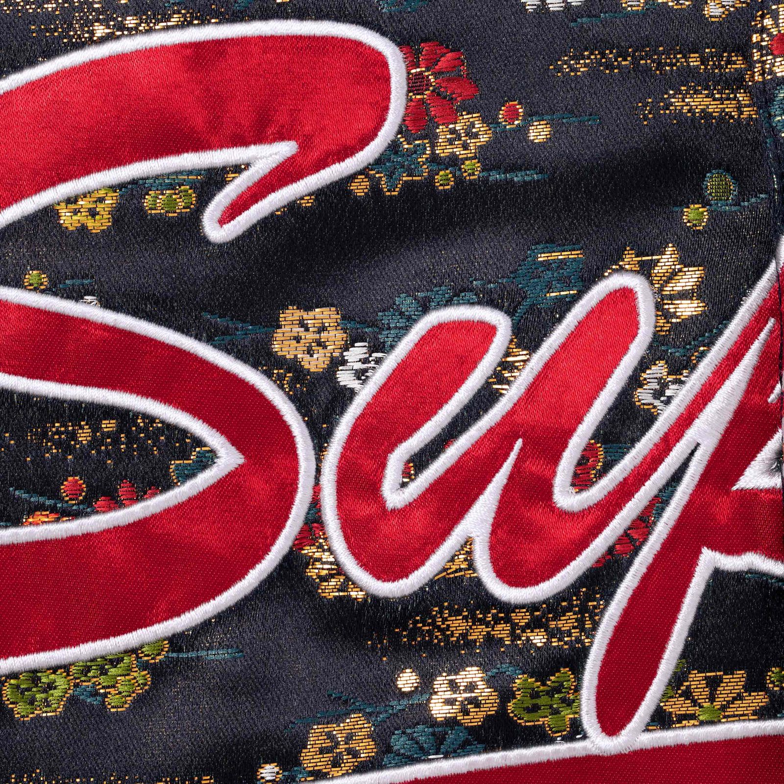 Floral Jacquard Baseball Jersey