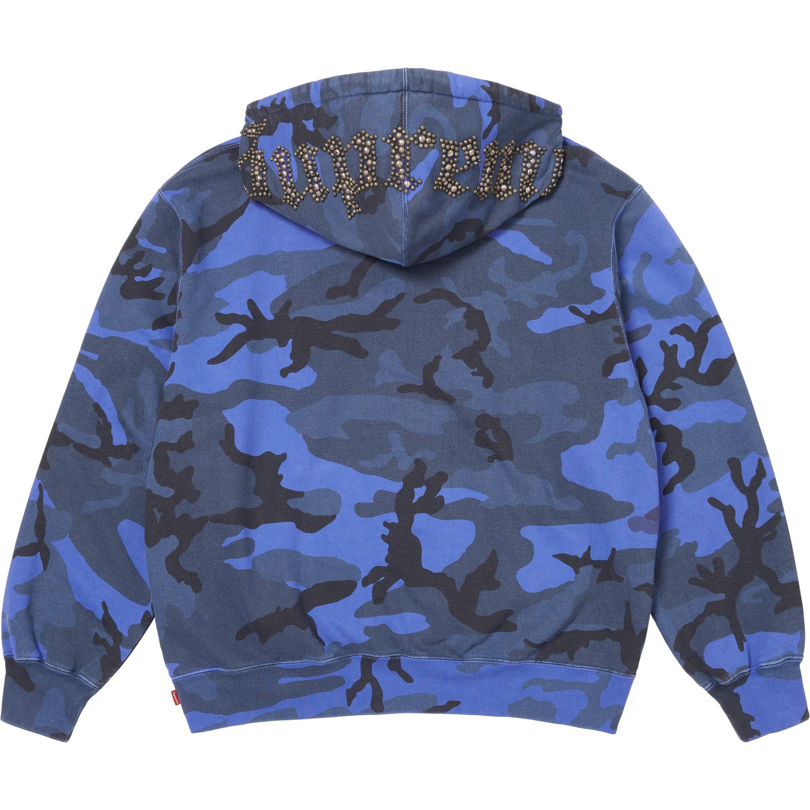 Overdyed Studded Hooded Sweatshirt