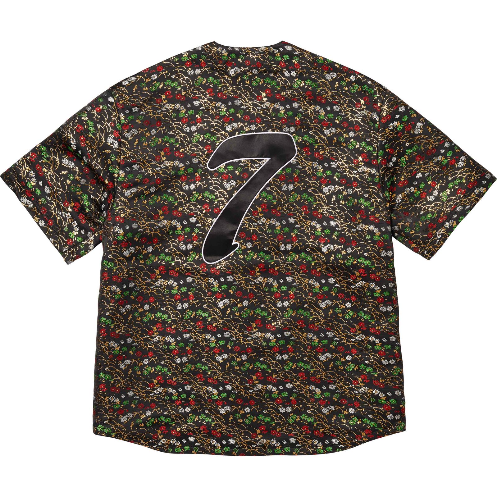 Floral Jacquard Baseball Jersey
