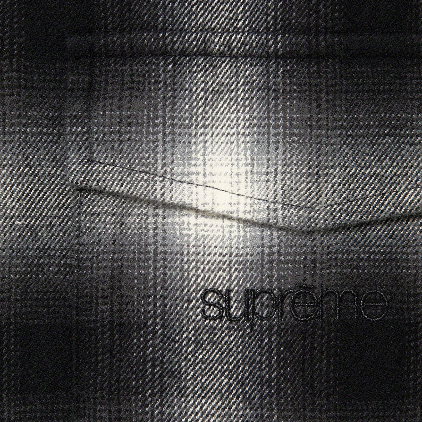 Shadow Plaid Flannel Zip Up Shirt