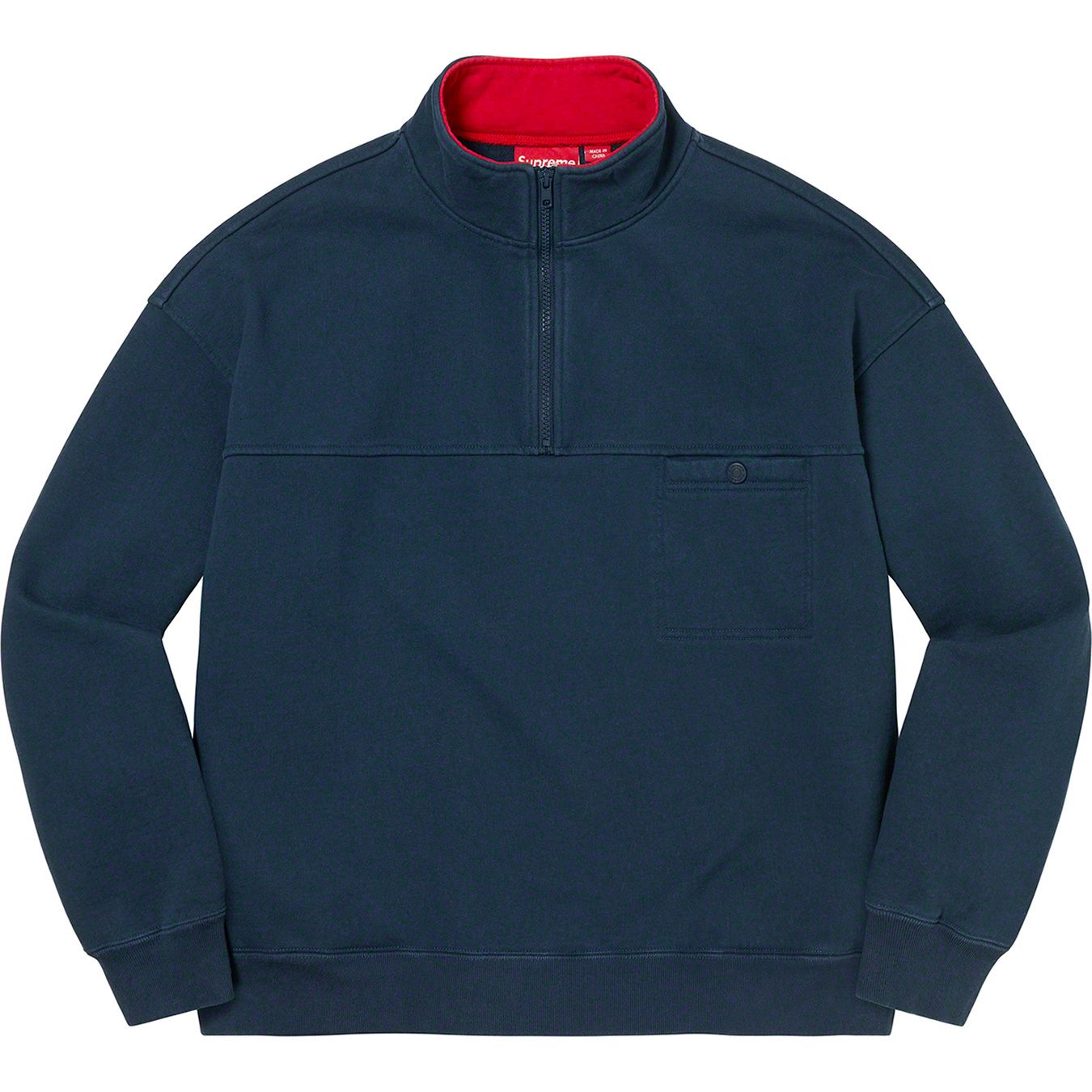 Washed Half Zip Pullover