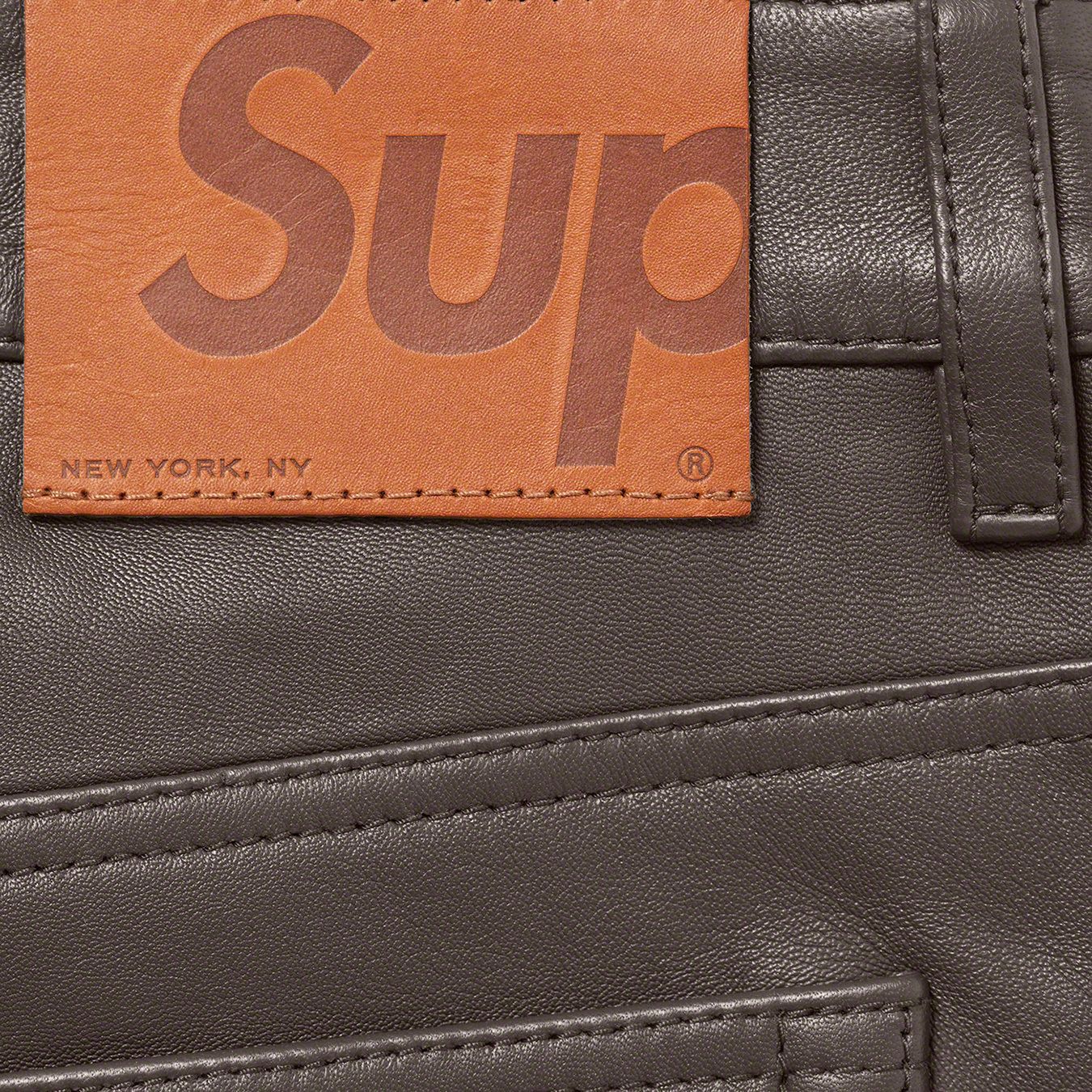 Leather 5-Pocket Jean