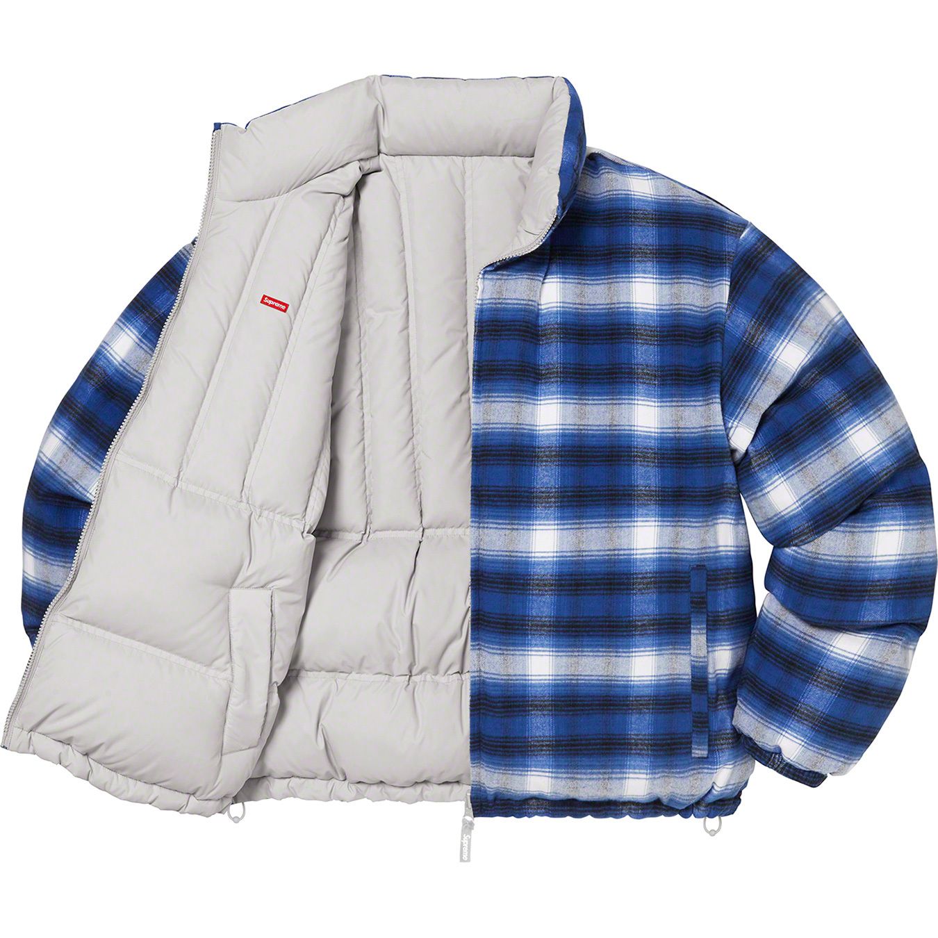 Flannel Reversible Puffer Jacket