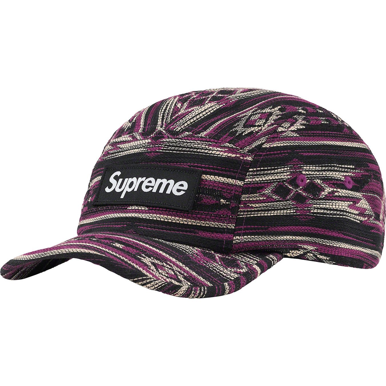 Woven Pattern Camp Cap