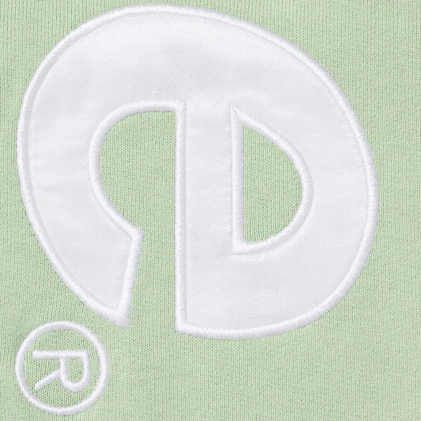 Satin Appliqué Hooded Sweatshirt