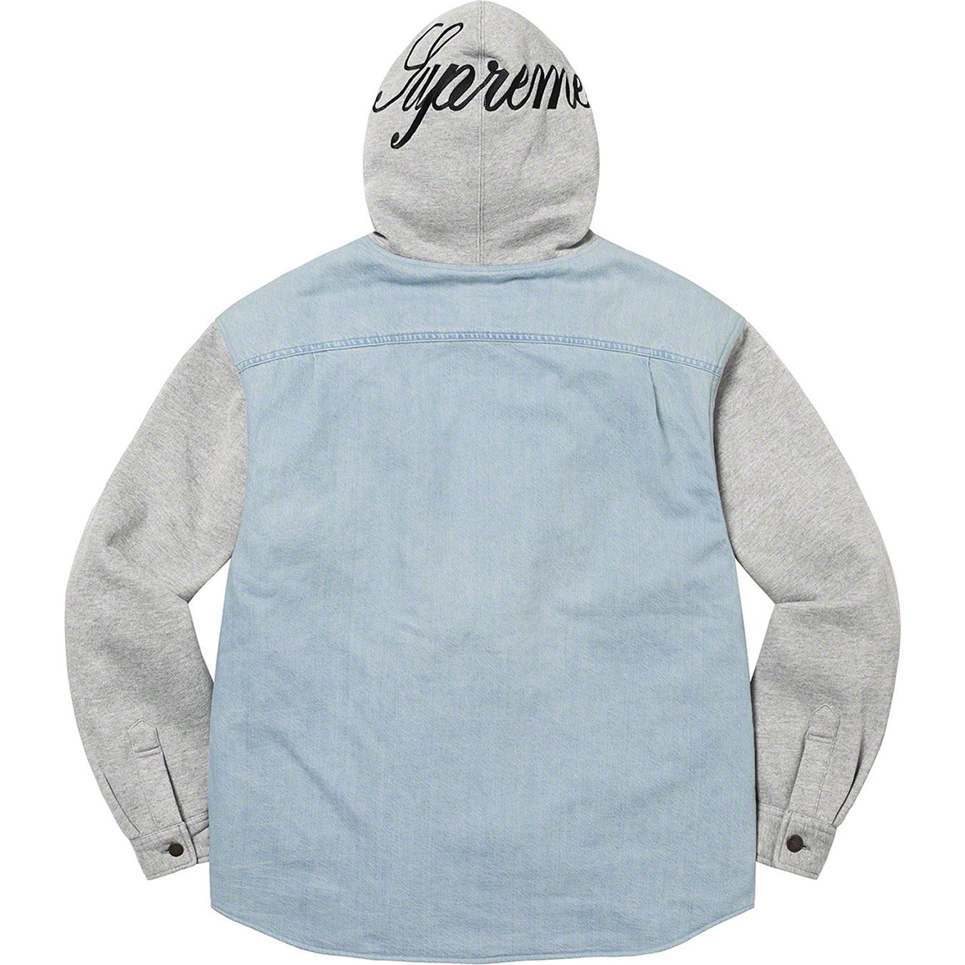 Fleece Hooded Denim Shirt